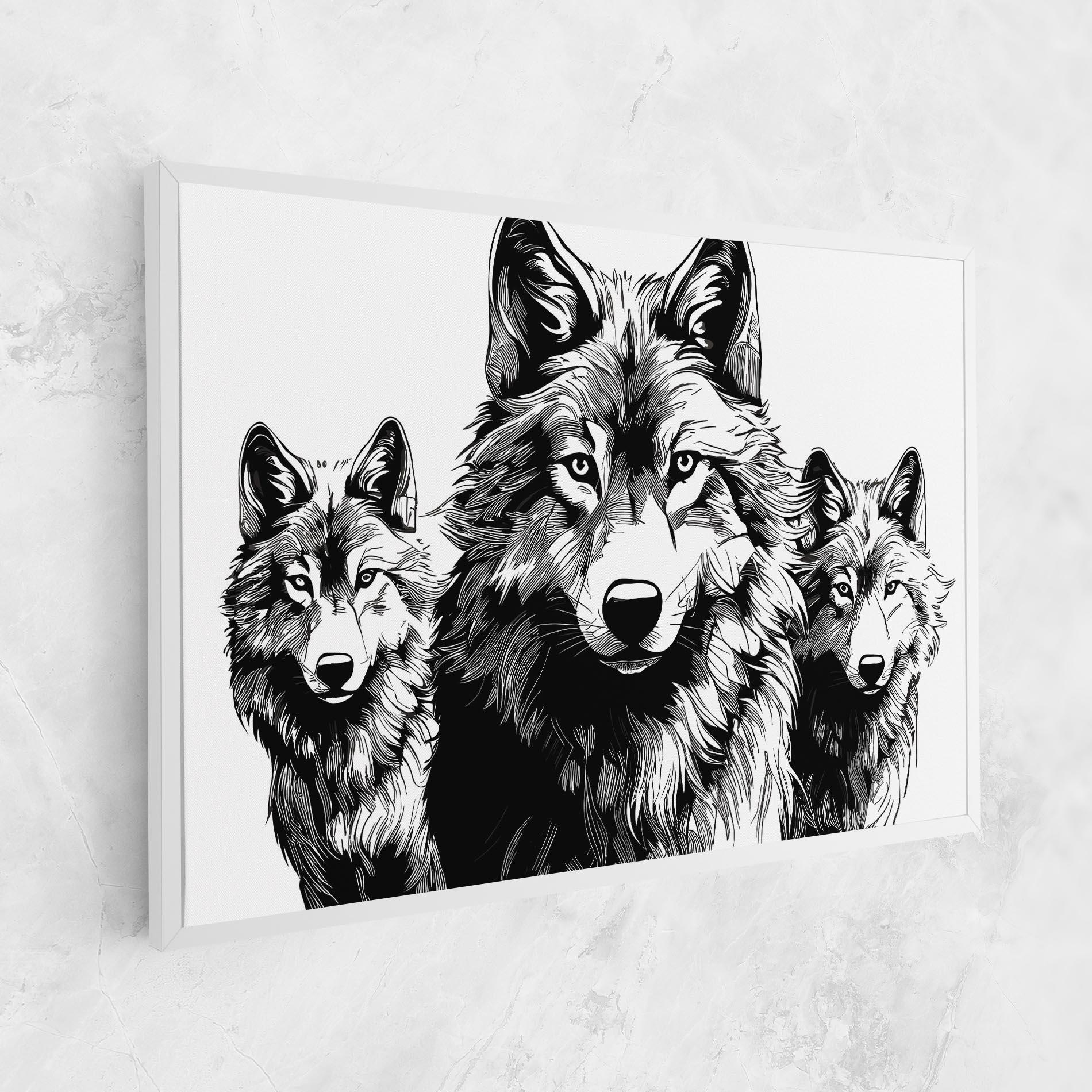 Tablou Canvas 3 Wolves mockup 1