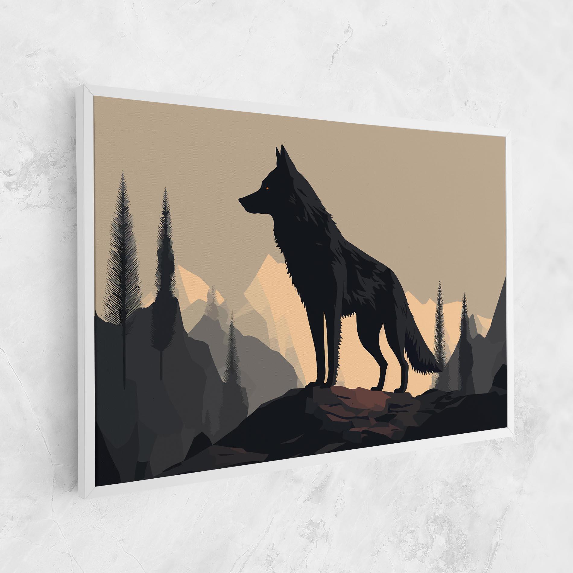 Tablou Canvas Black Wolf mockup 1
