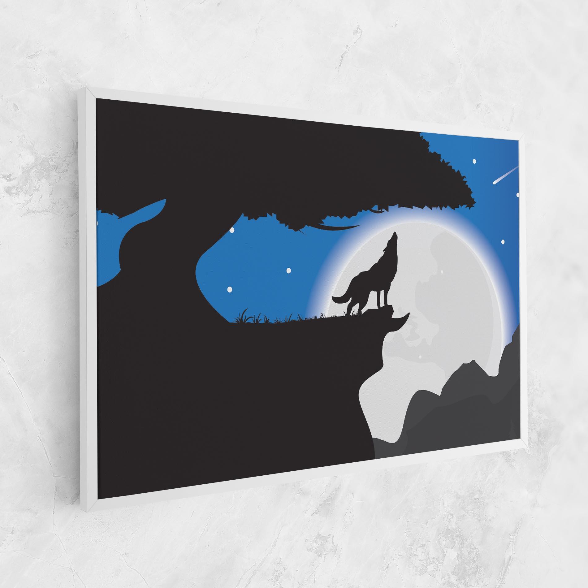 Tablou Canvas Blue Light Wolf mockup 1