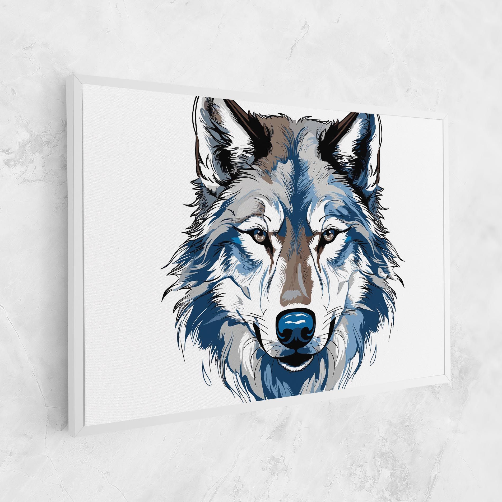Blue Wolf Head mockup 1