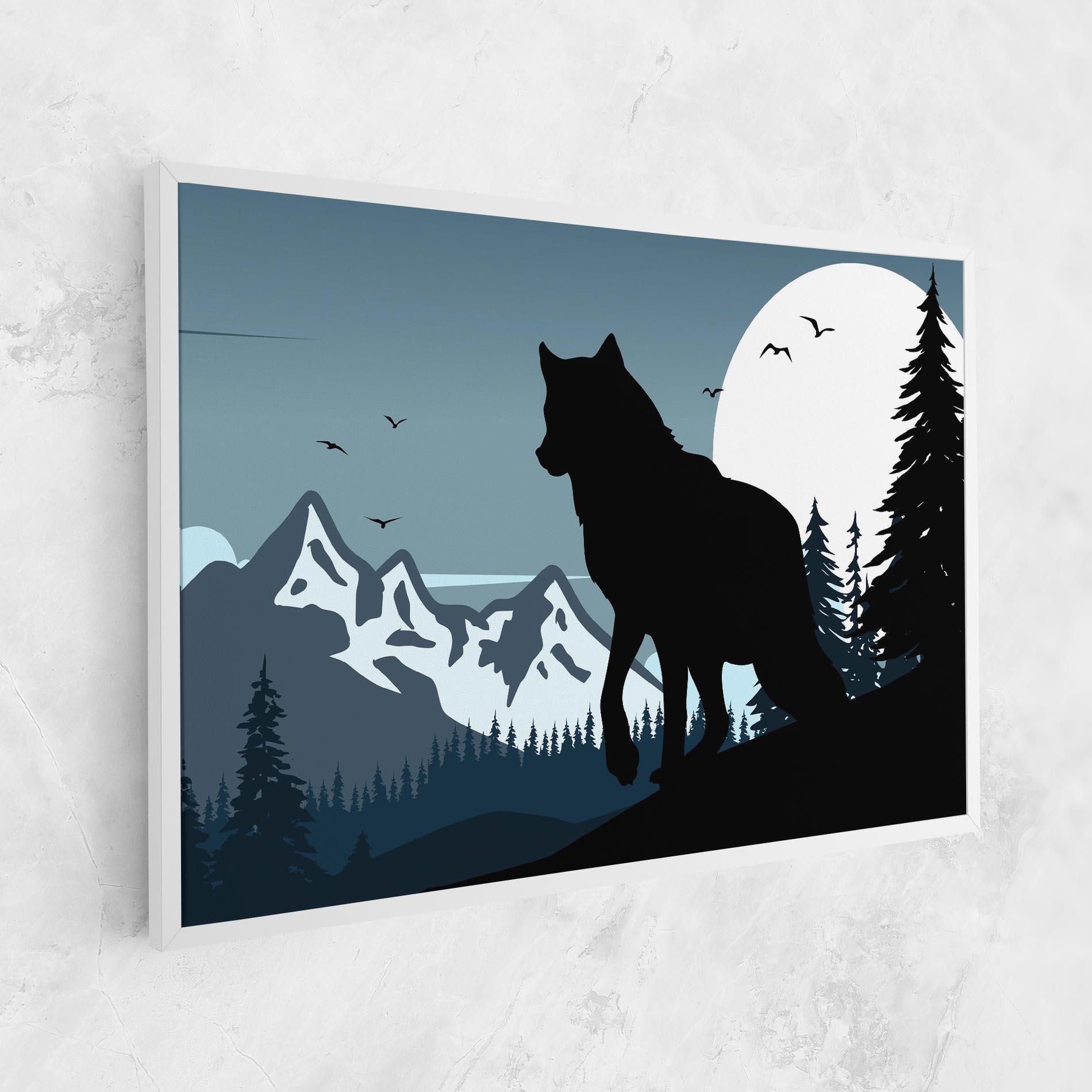Tablou Canvas Hill Wolf mockup 1
