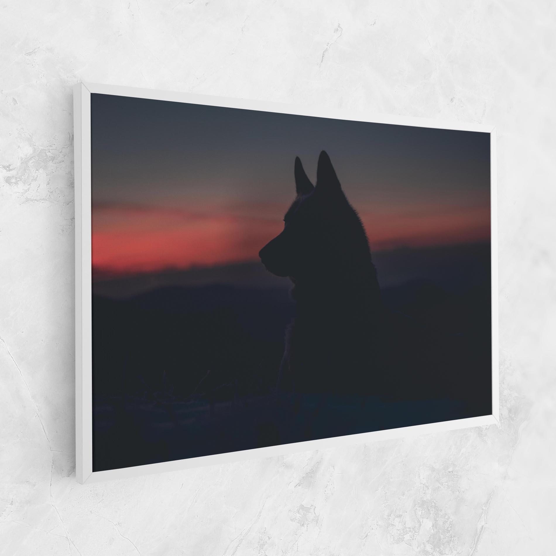 Tablou Canvas Wolf Shillouette mockup 1