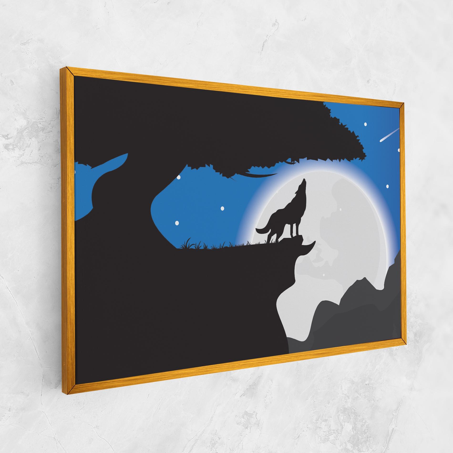 Tablou Canvas Blue Light Wolf mockup 1