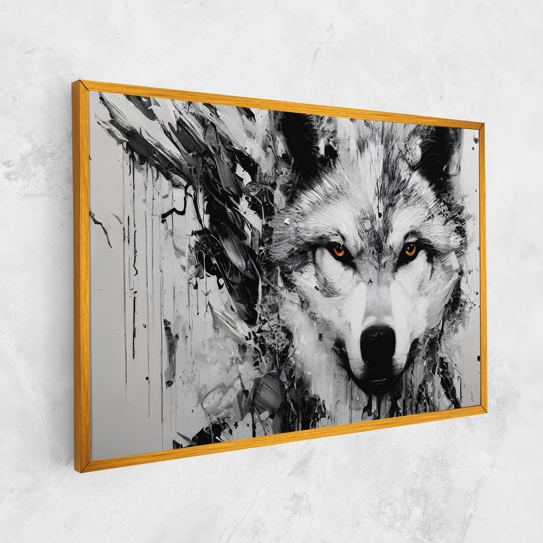 Tablou Canvas Grey Wolf Portrait mockup 1