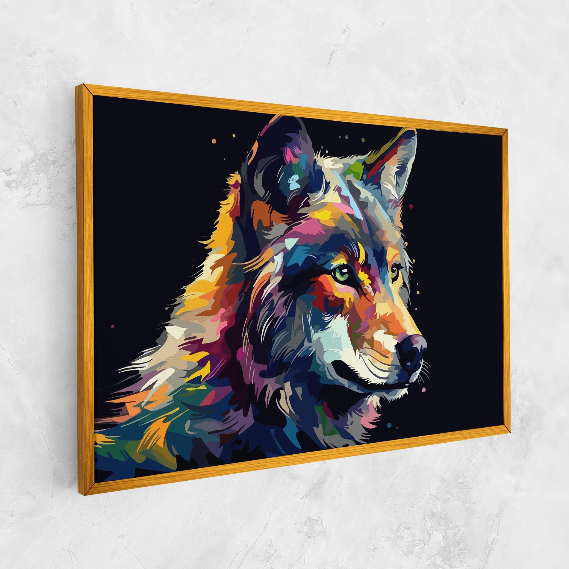 Tablou Canvas Painted Wolf mockup 1