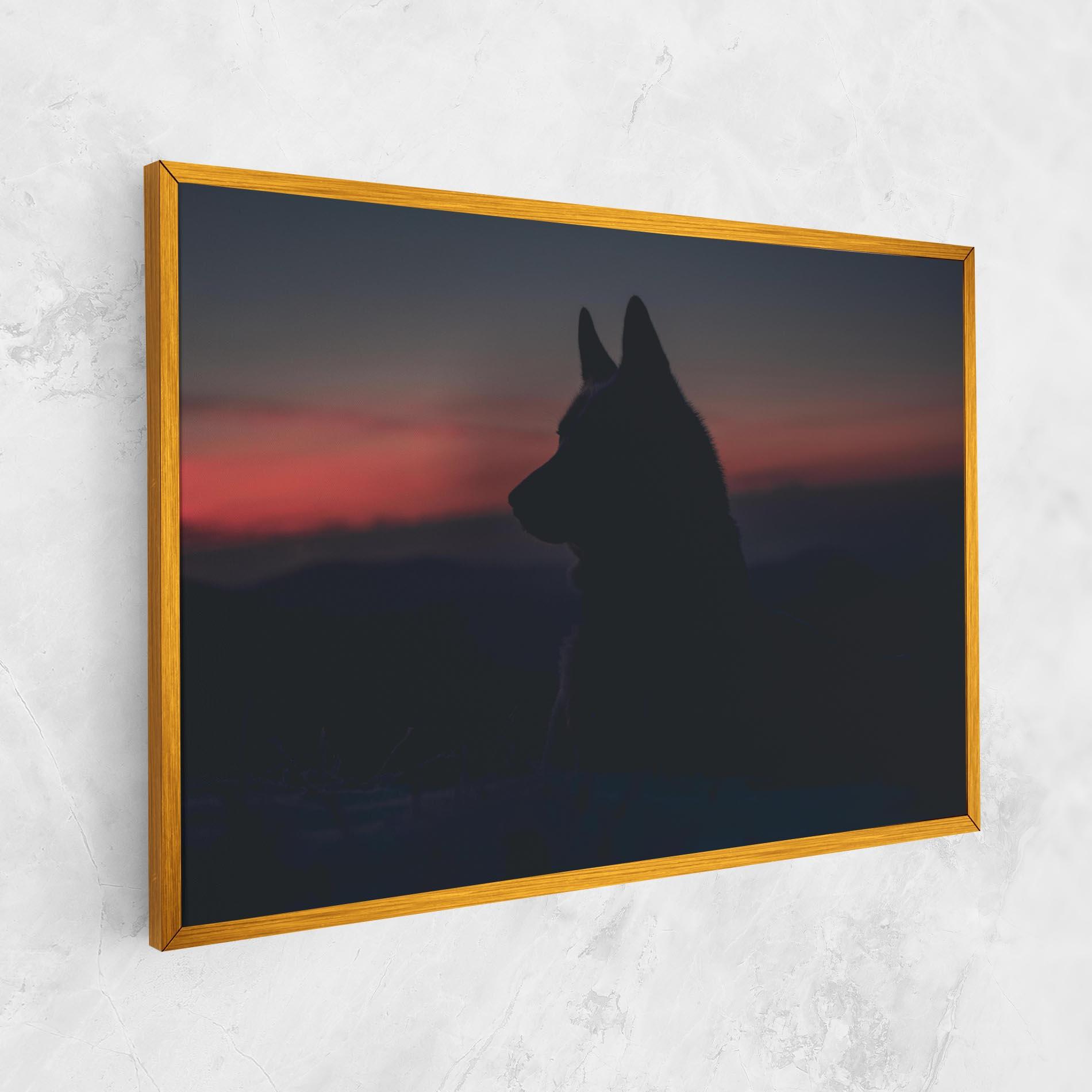 Tablou Canvas Wolf Shillouette mockup 1