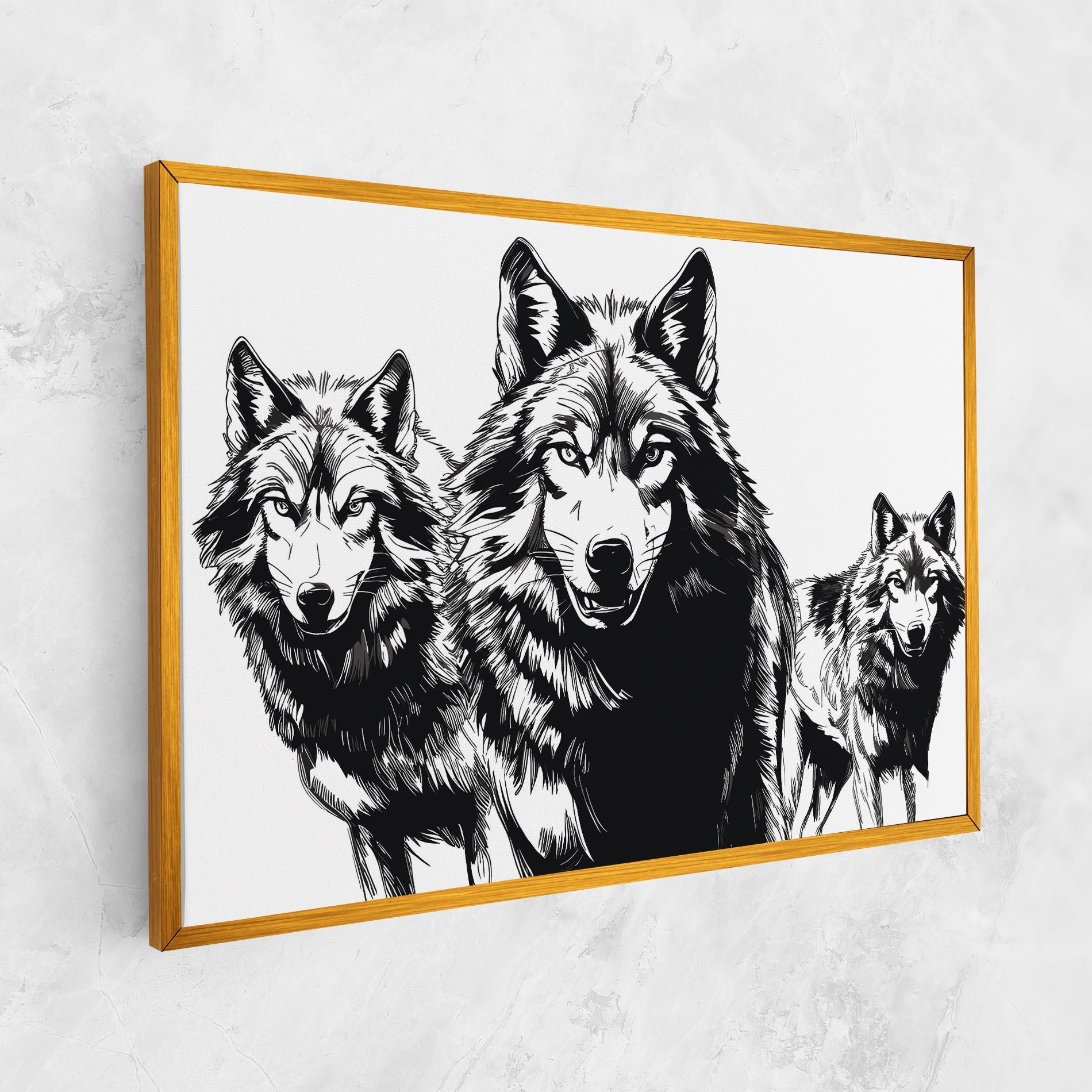 Tablou Canvas Wolves mockup 1