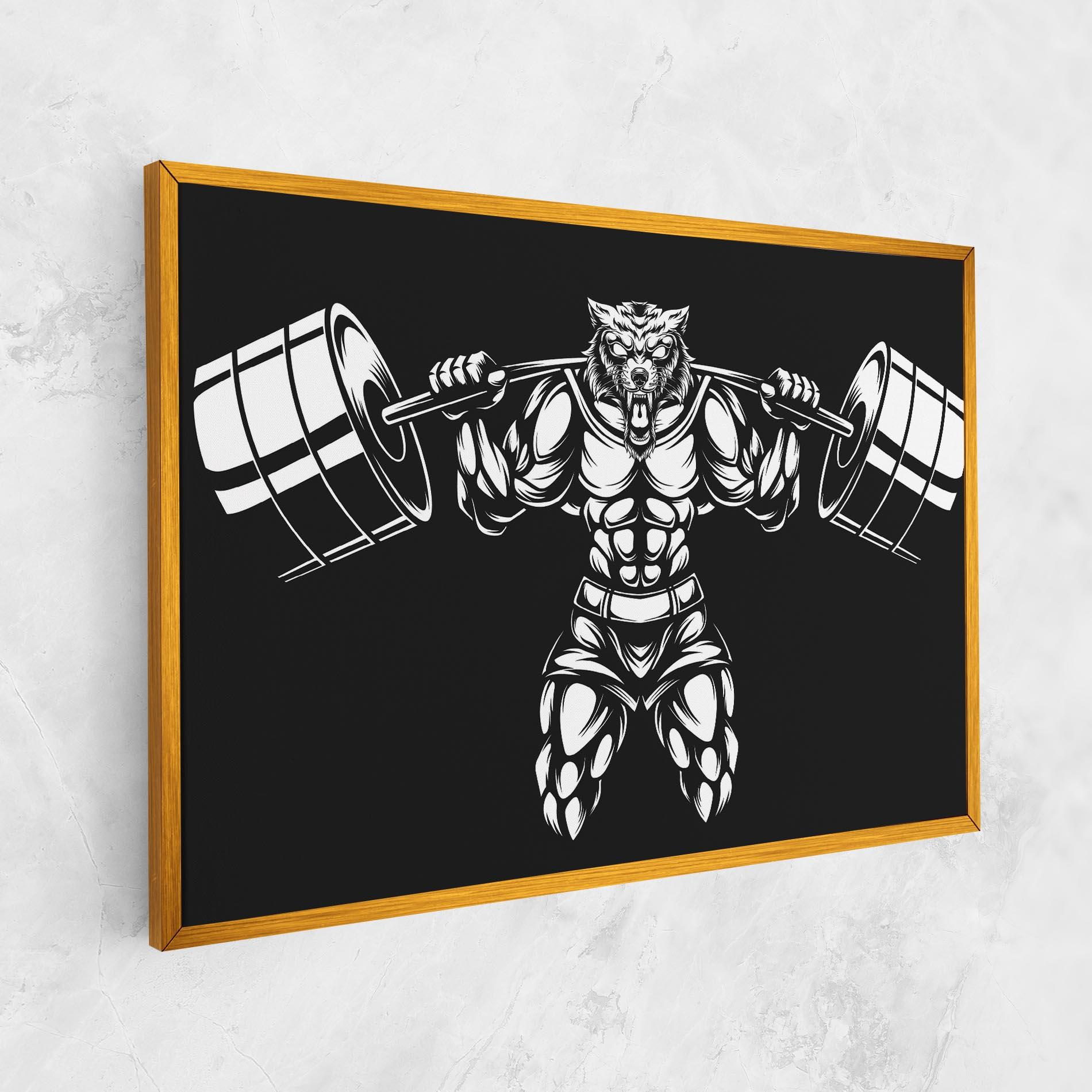 Tablou Canvas Work Out Wolf mockup 1