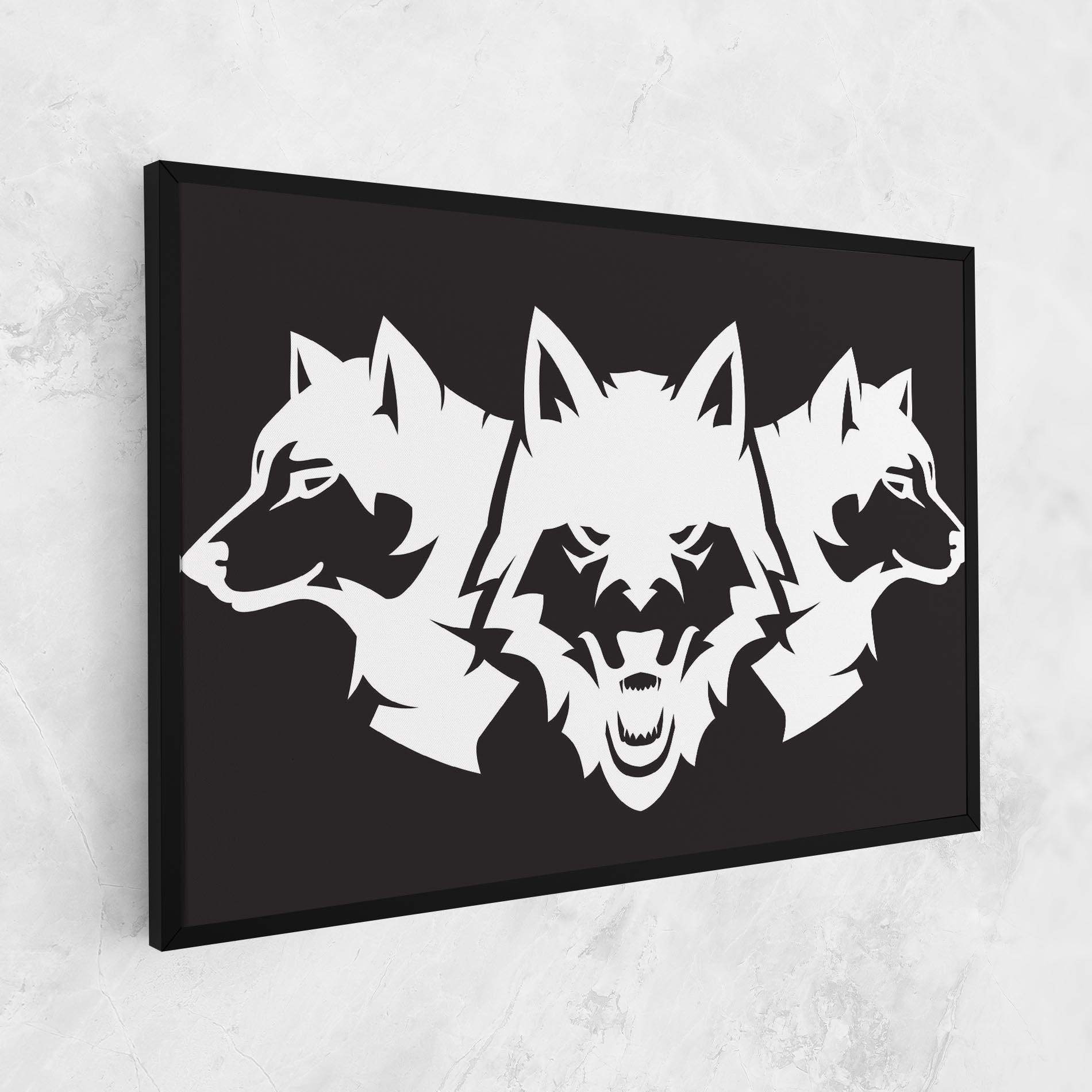 Tablou Canvas 3 Wolf Heads mockup 1