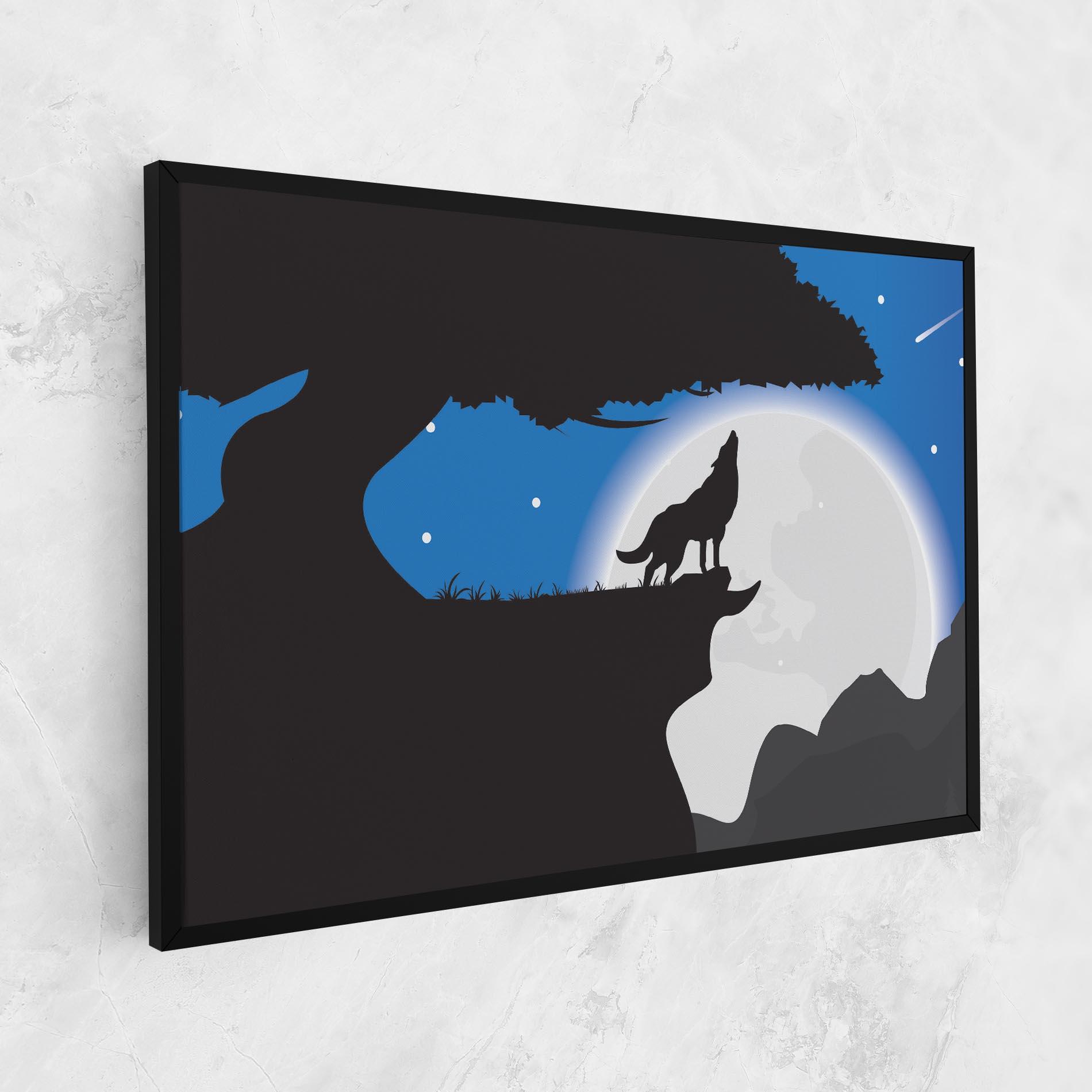 Tablou Canvas Blue Light Wolf mockup 1