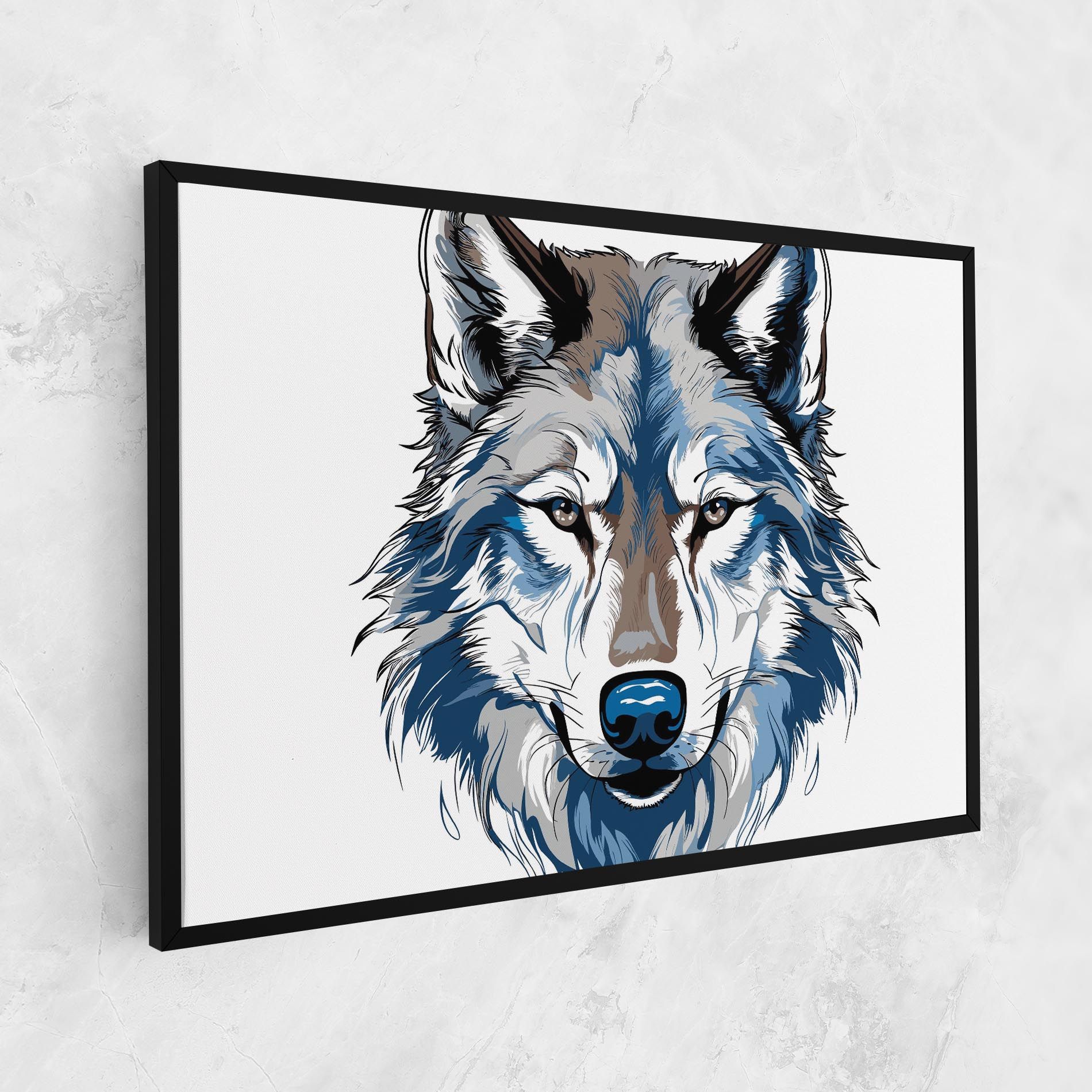 Blue Wolf Head mockup 1