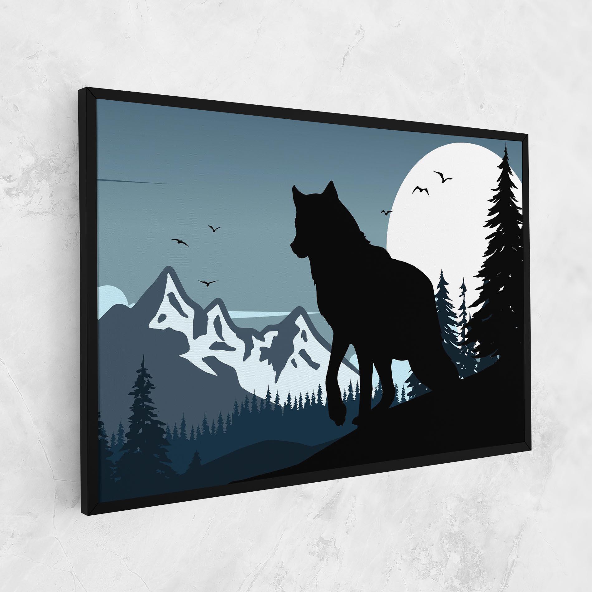 Tablou Canvas Hill Wolf mockup 1