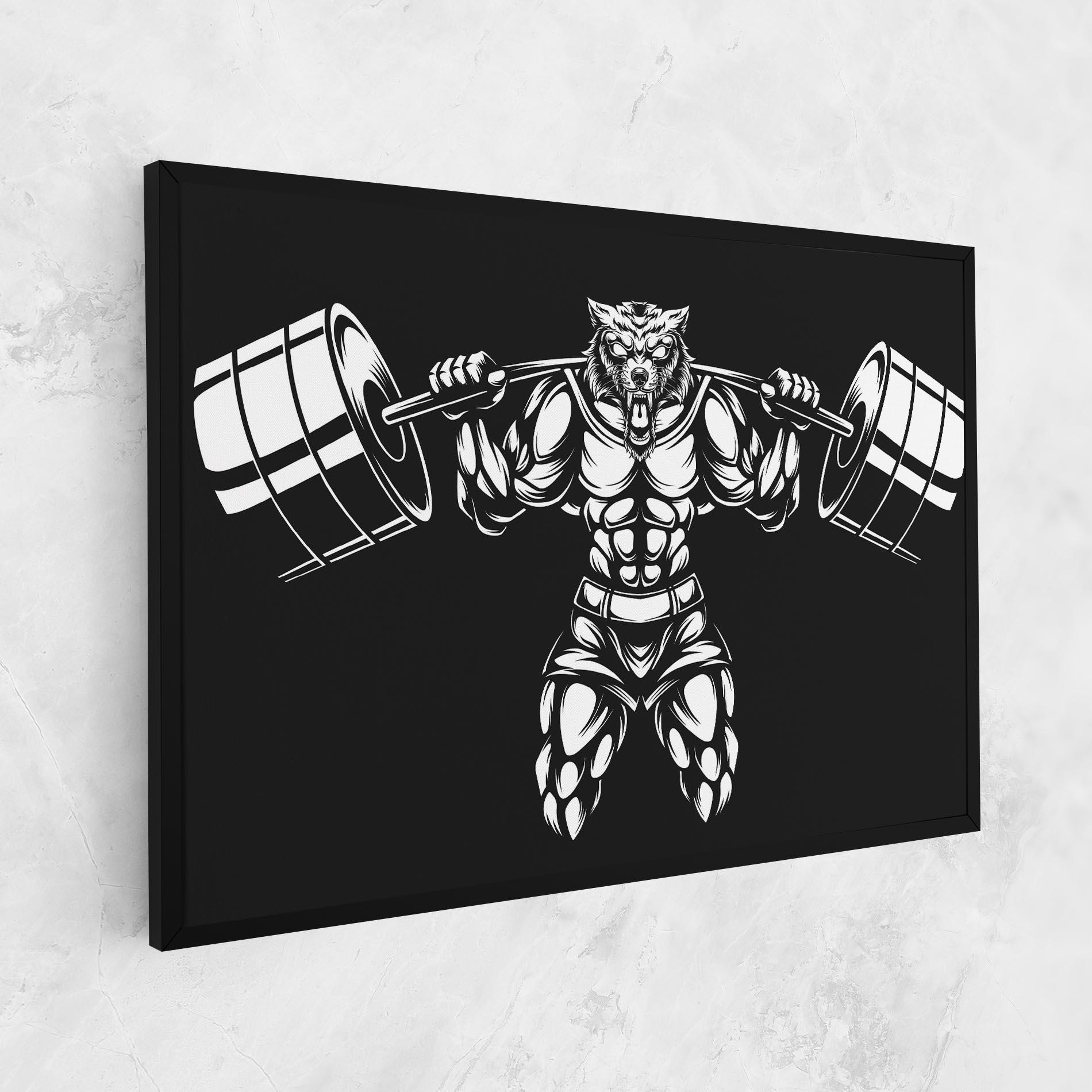 Tablou Canvas Work Out Wolf mockup 1