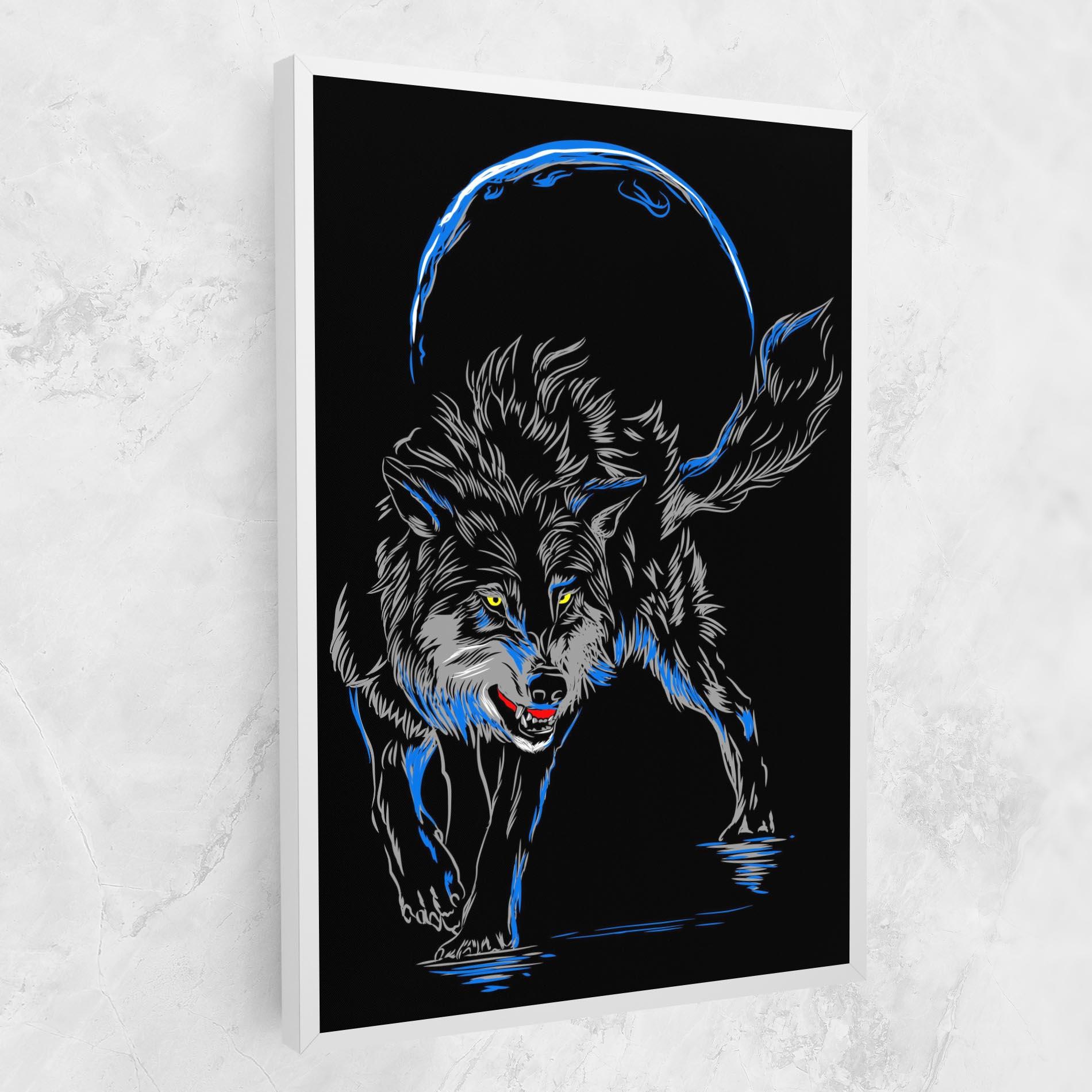 Tablou Canvas Grey Blue Wolf mockup 1