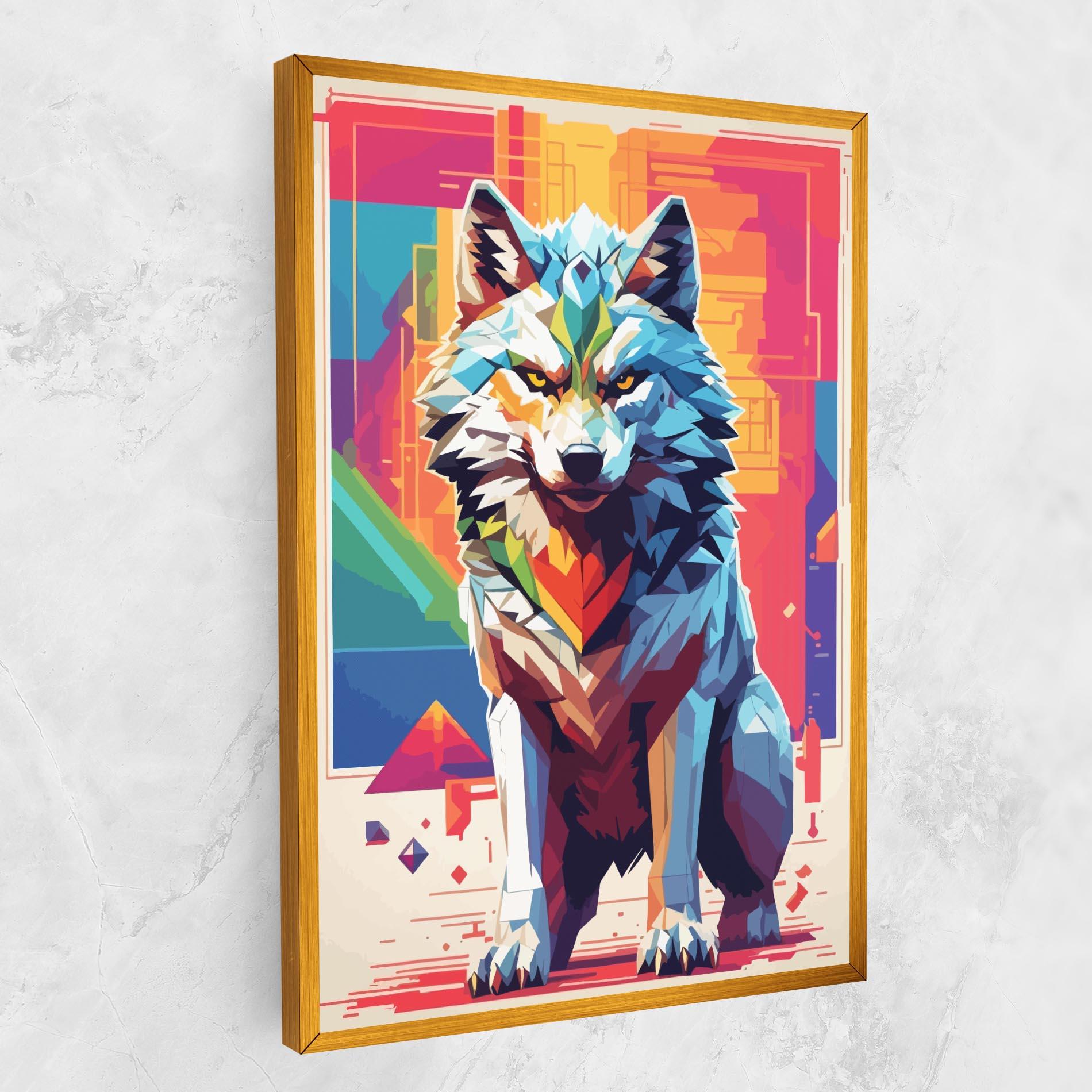 Tablou Canvas Wolf Character mockup 1