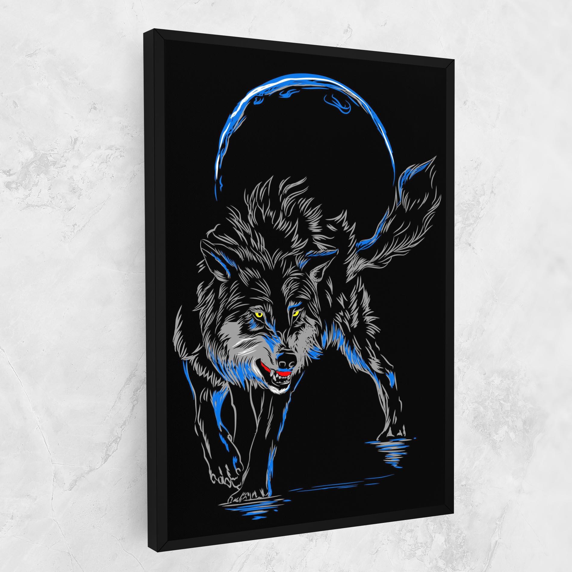 Tablou Canvas Grey Blue Wolf mockup 1