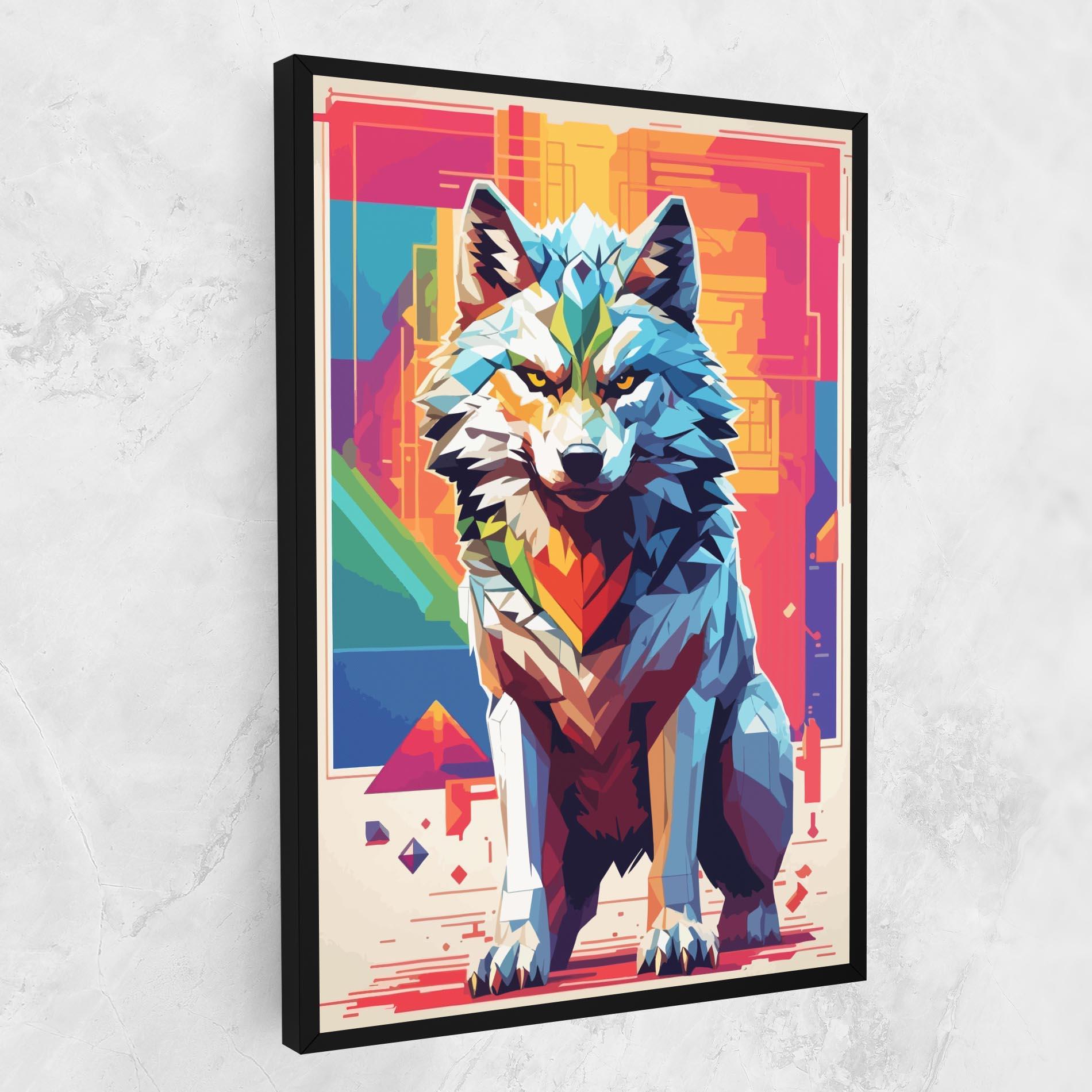 Tablou Canvas Wolf Character mockup 1