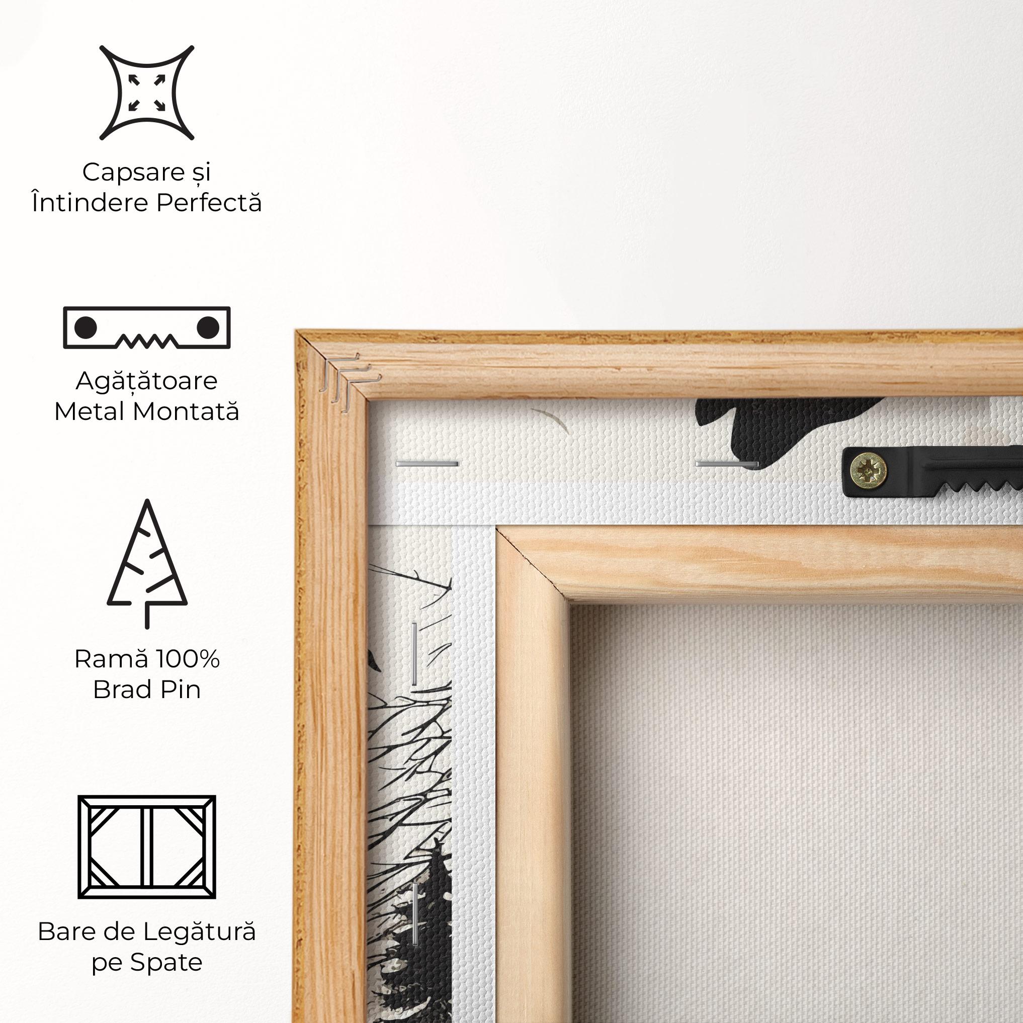 Tablou Canvas Black On Cream Wolf mockup 5