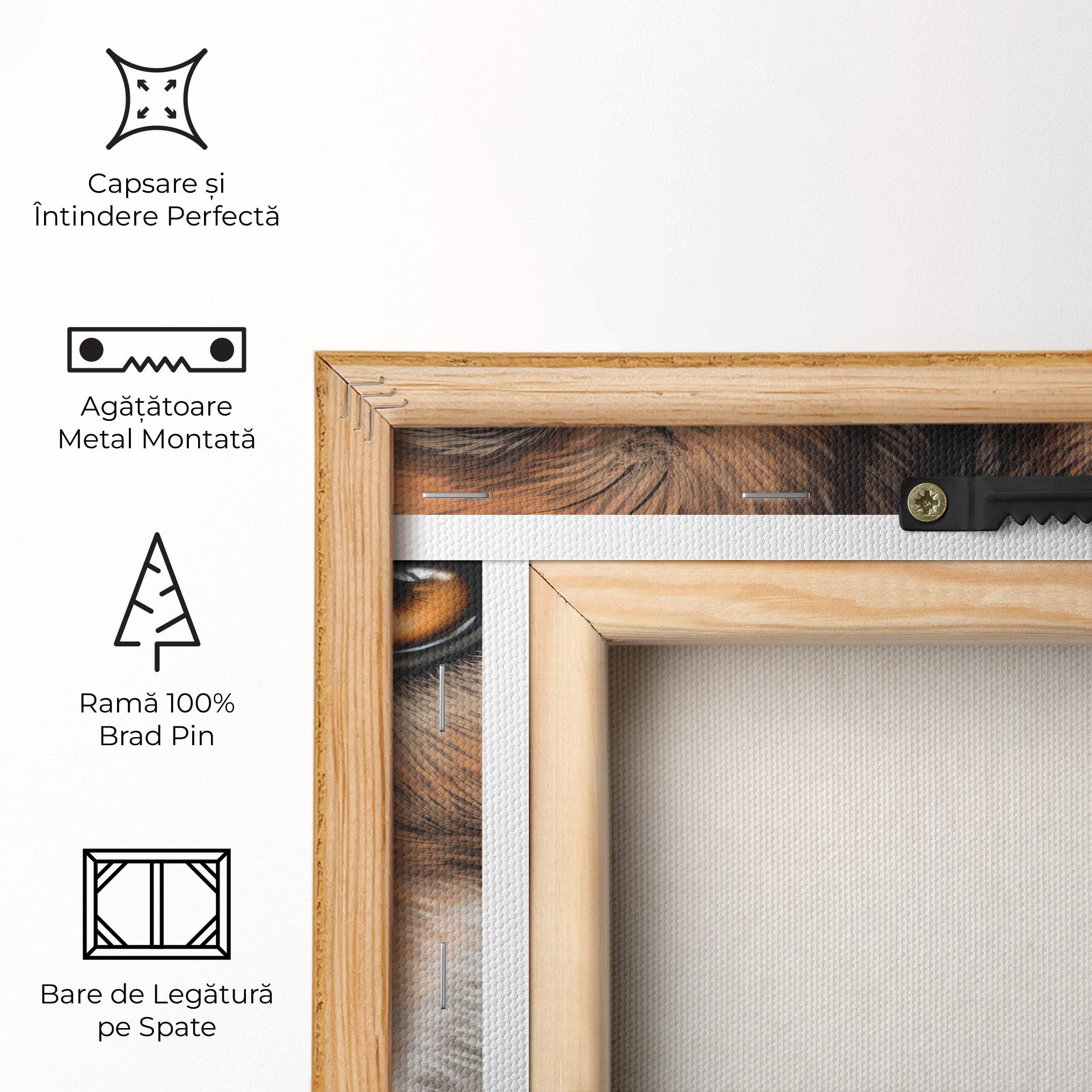 Tablou Canvas Close Up Wolf Eyes mockup 5