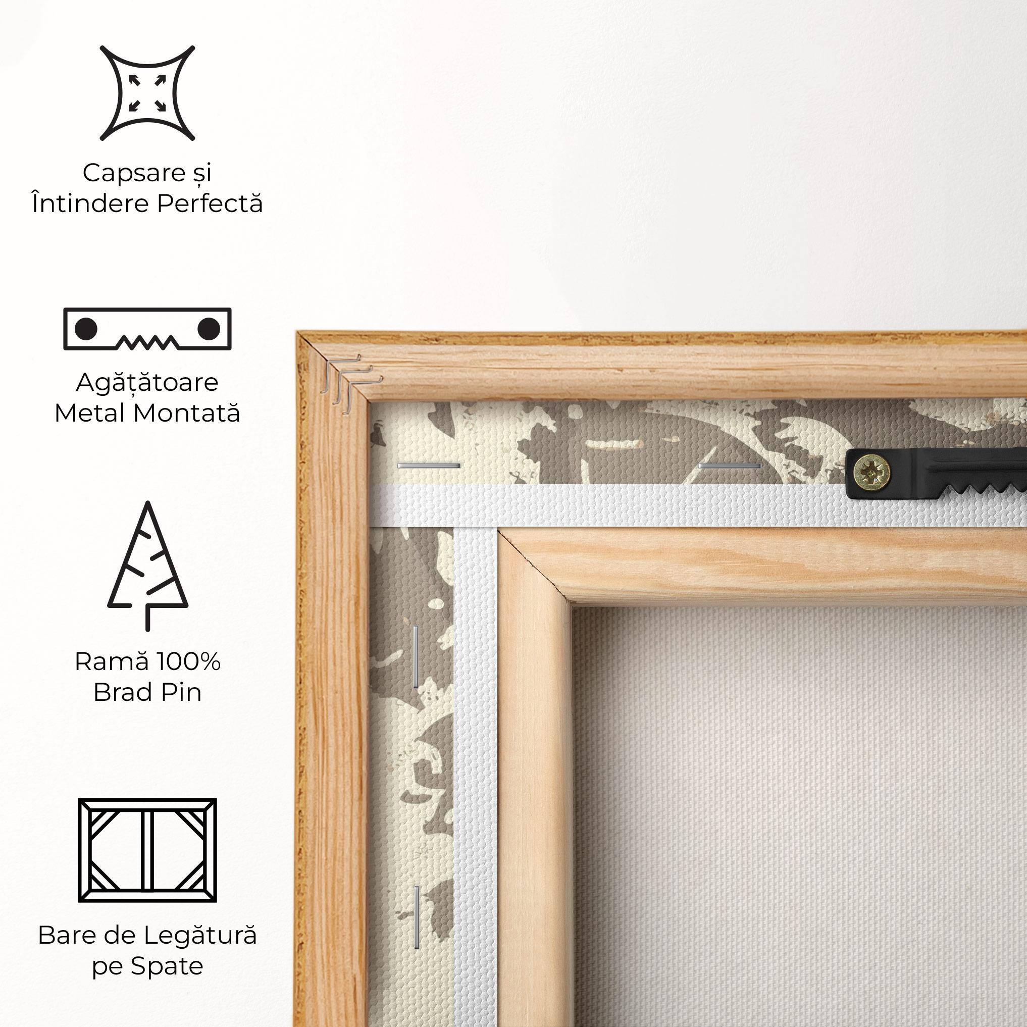 Tablou Canvas Cream Moon Wolf mockup 5