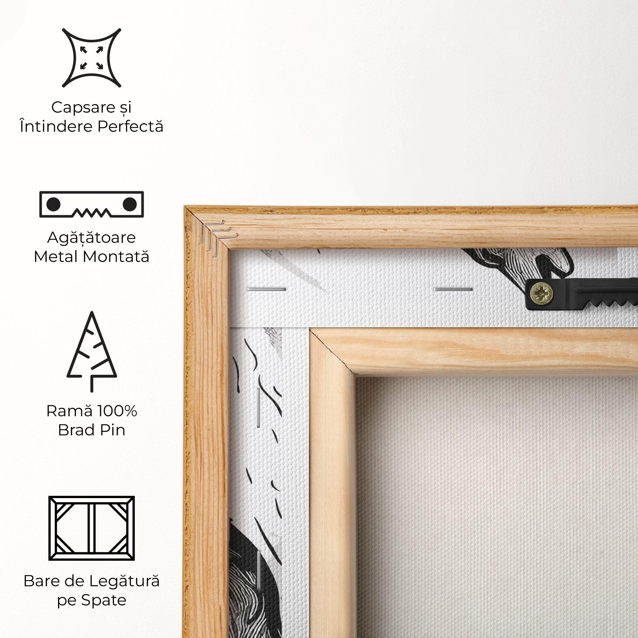 Tablou Canvas Grey Moon Wolf mockup 5