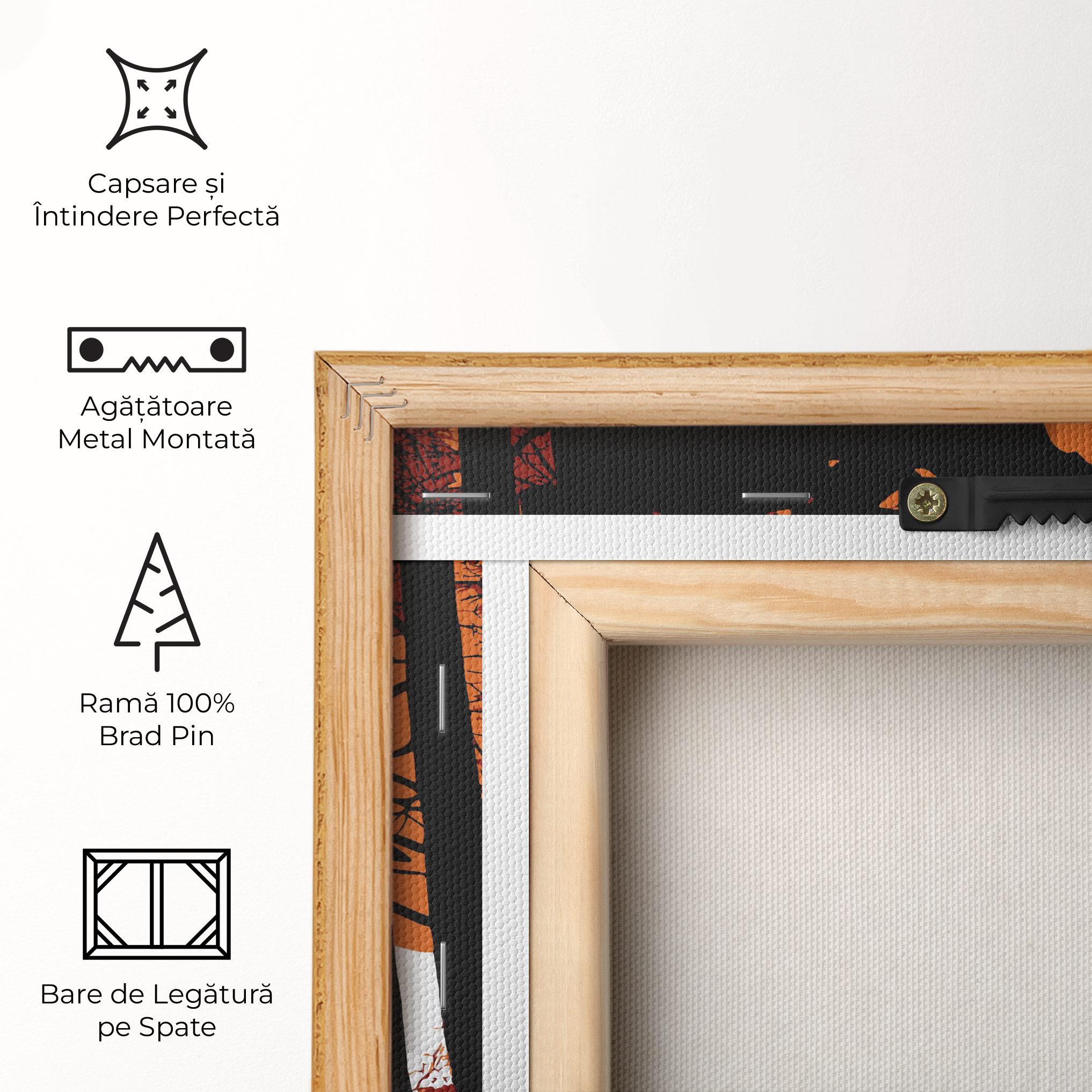 Tablou Canvas Orange Sky Wolf mockup 5