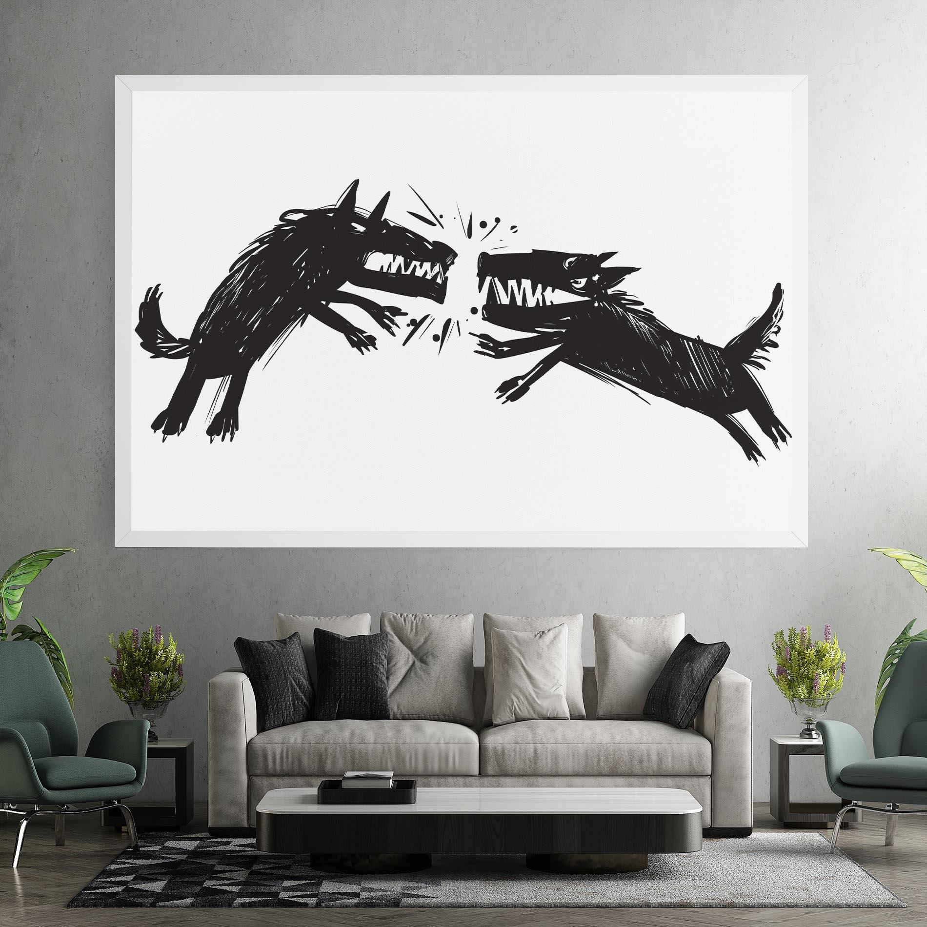 Tablou Canvas Black Wolves mockup 7