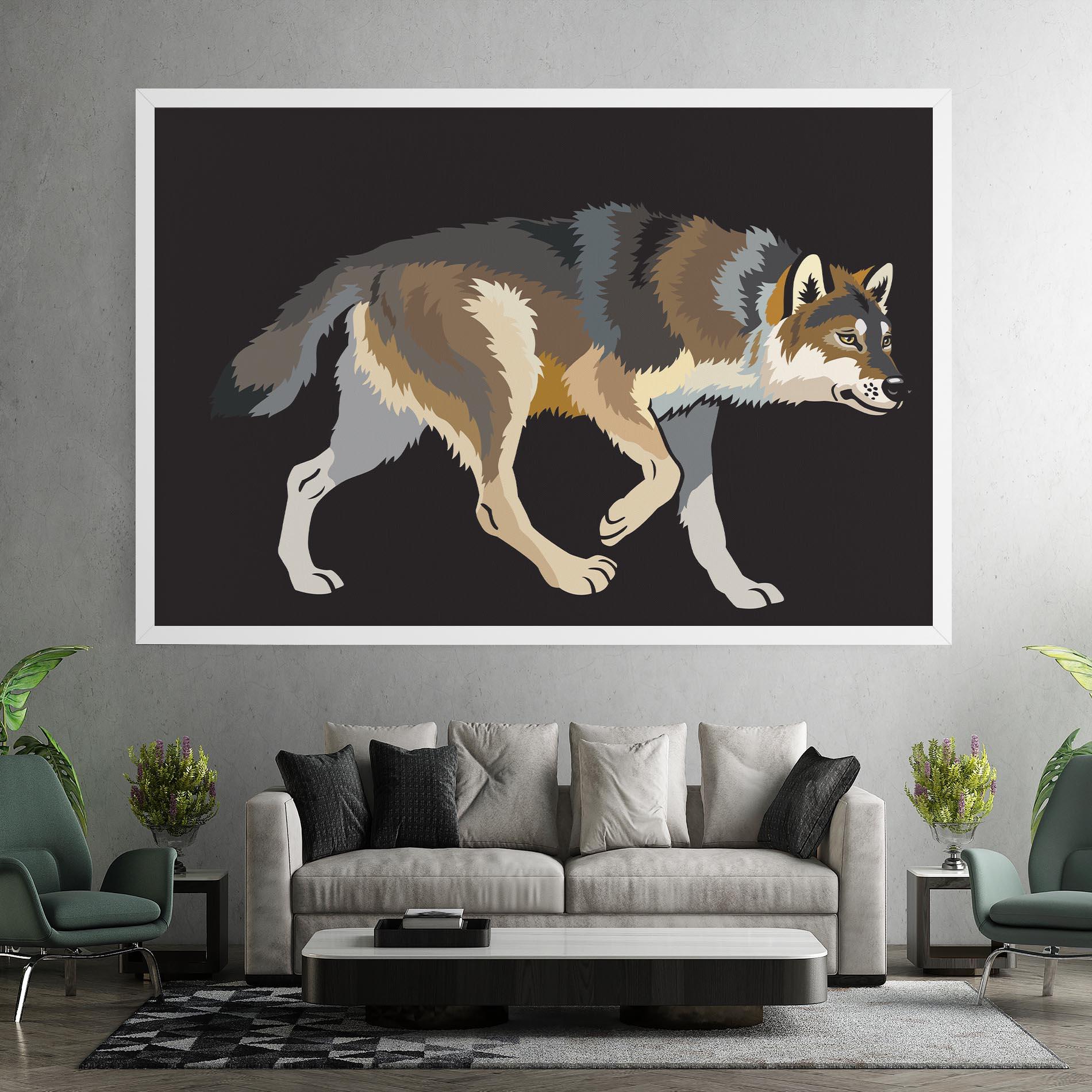Tablou Canvas Cartoon Wolf mockup 7