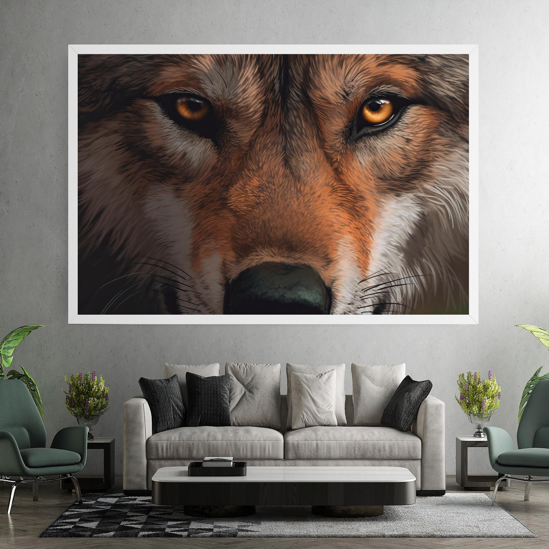 Tablou Canvas Close Up Wolf Eyes mockup 7