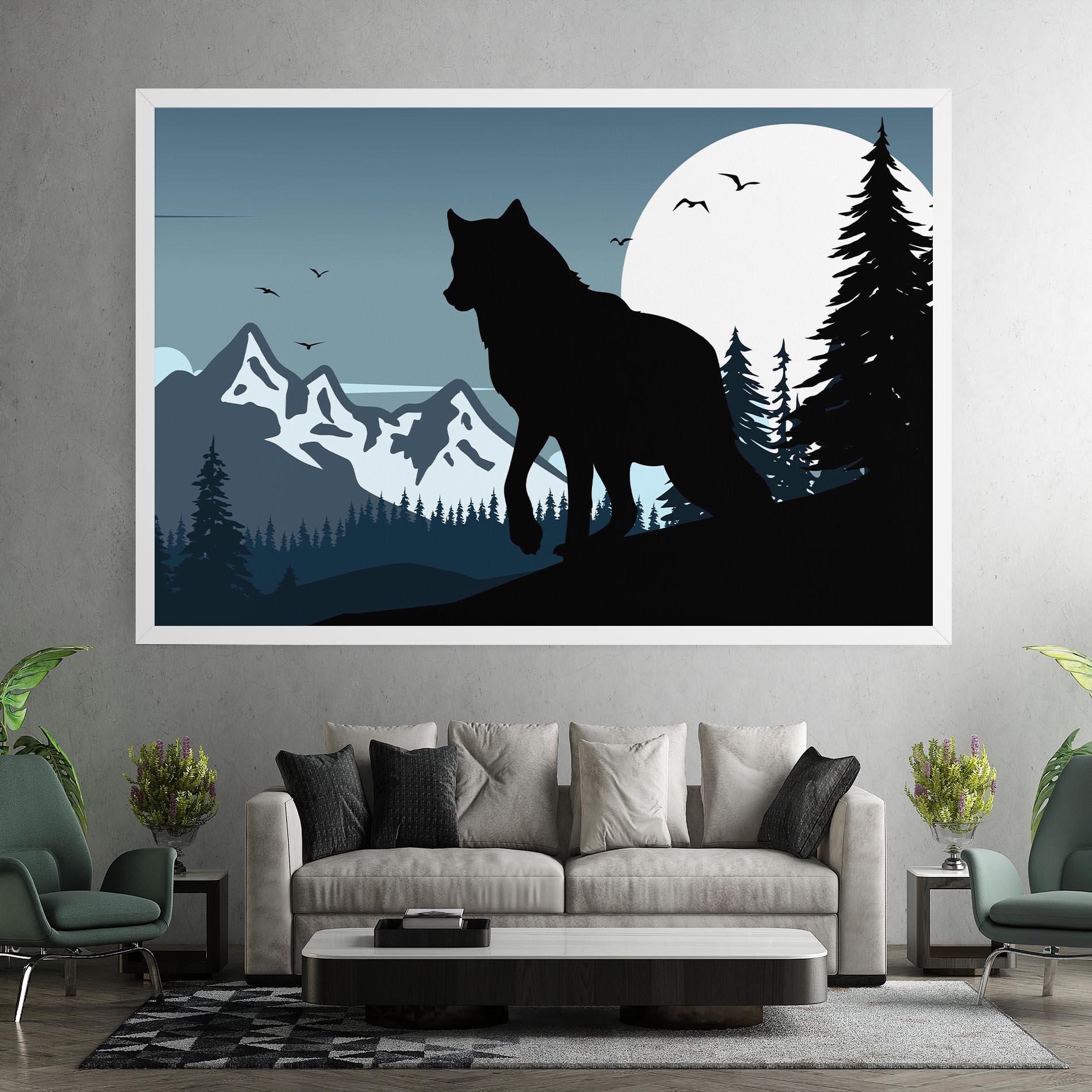 Tablou Canvas Hill Wolf mockup 7