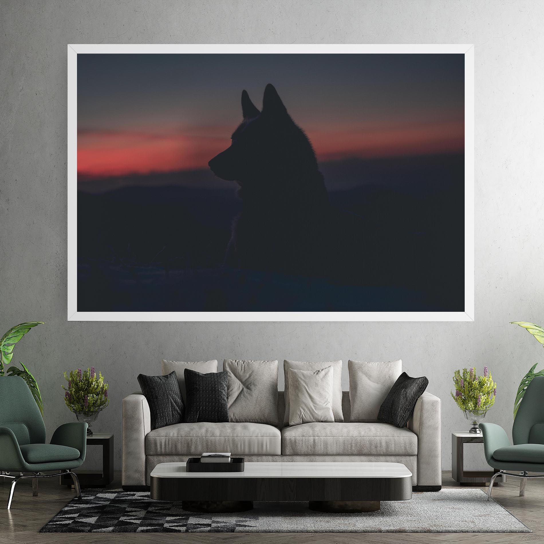 Wolf Shillouette mockup 7