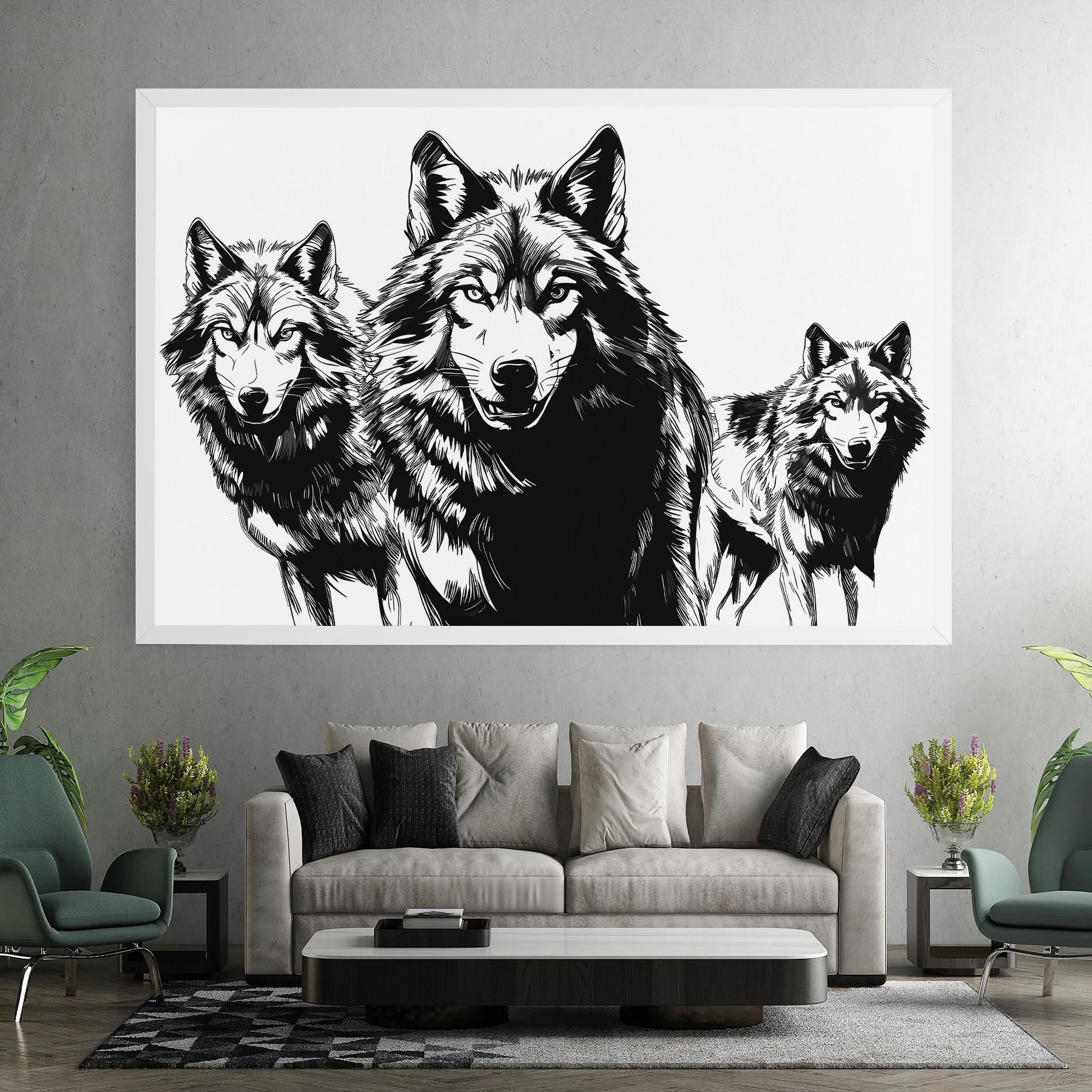 Tablou Canvas Wolves mockup 7