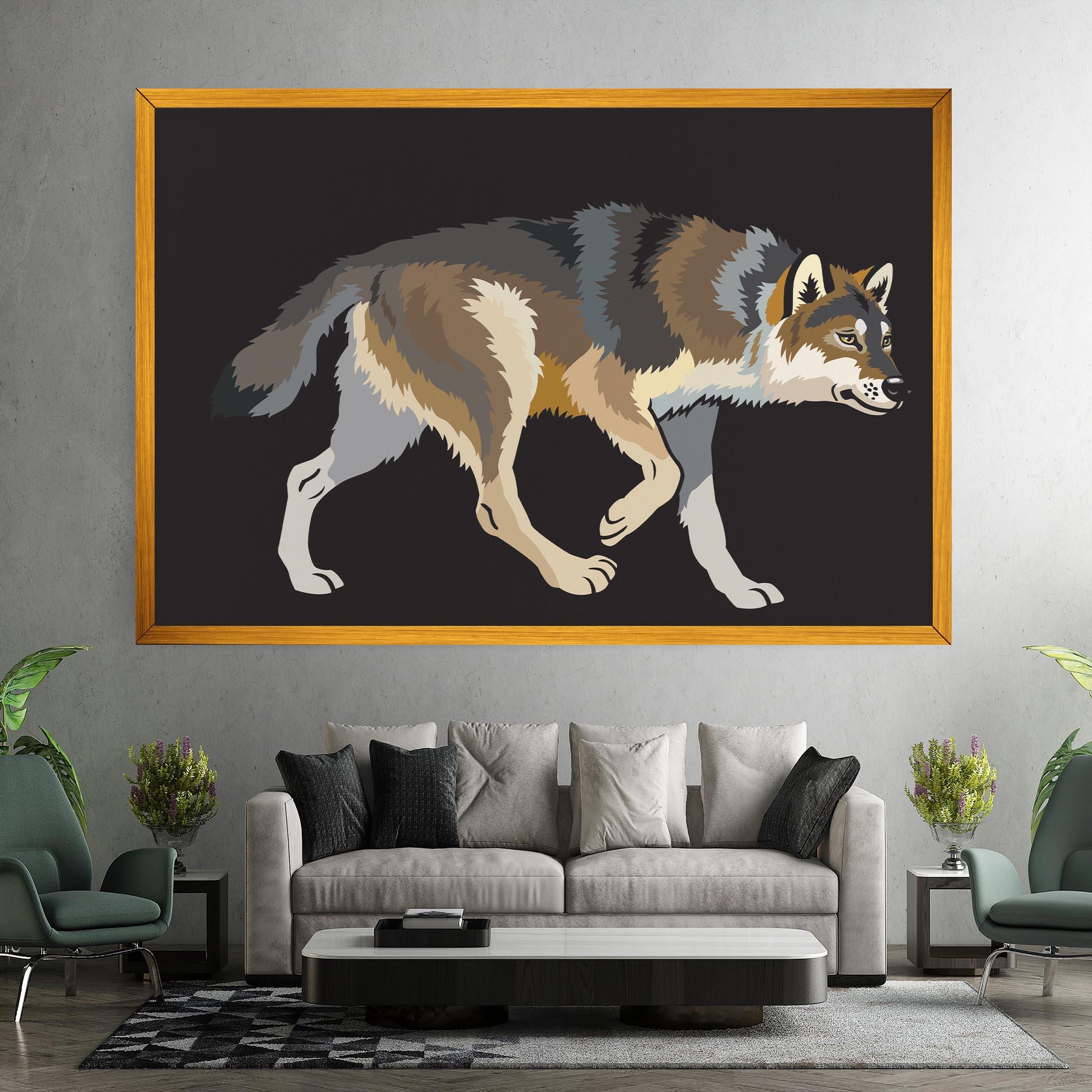 Tablou Canvas Cartoon Wolf mockup 7