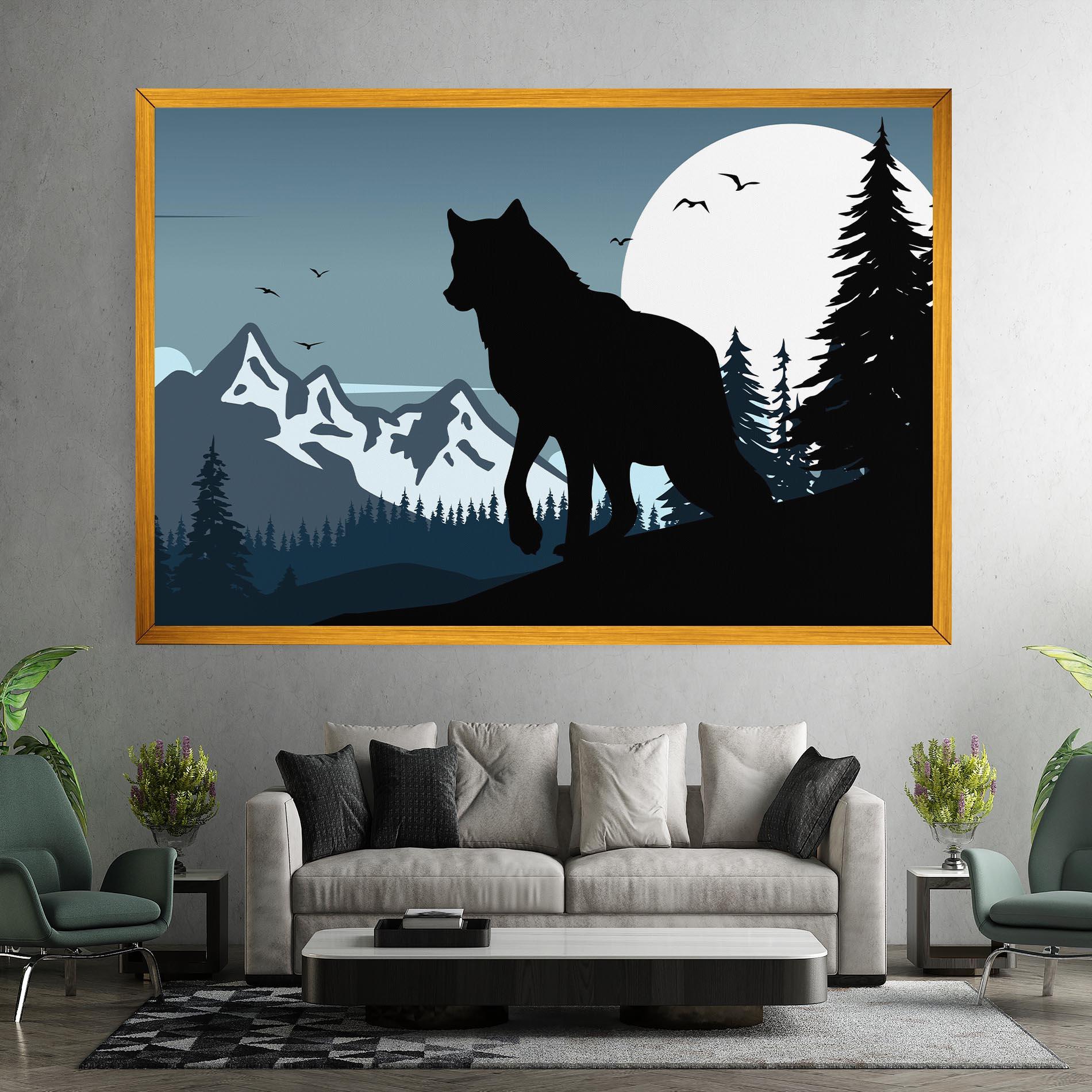 Tablou Canvas Hill Wolf mockup 7
