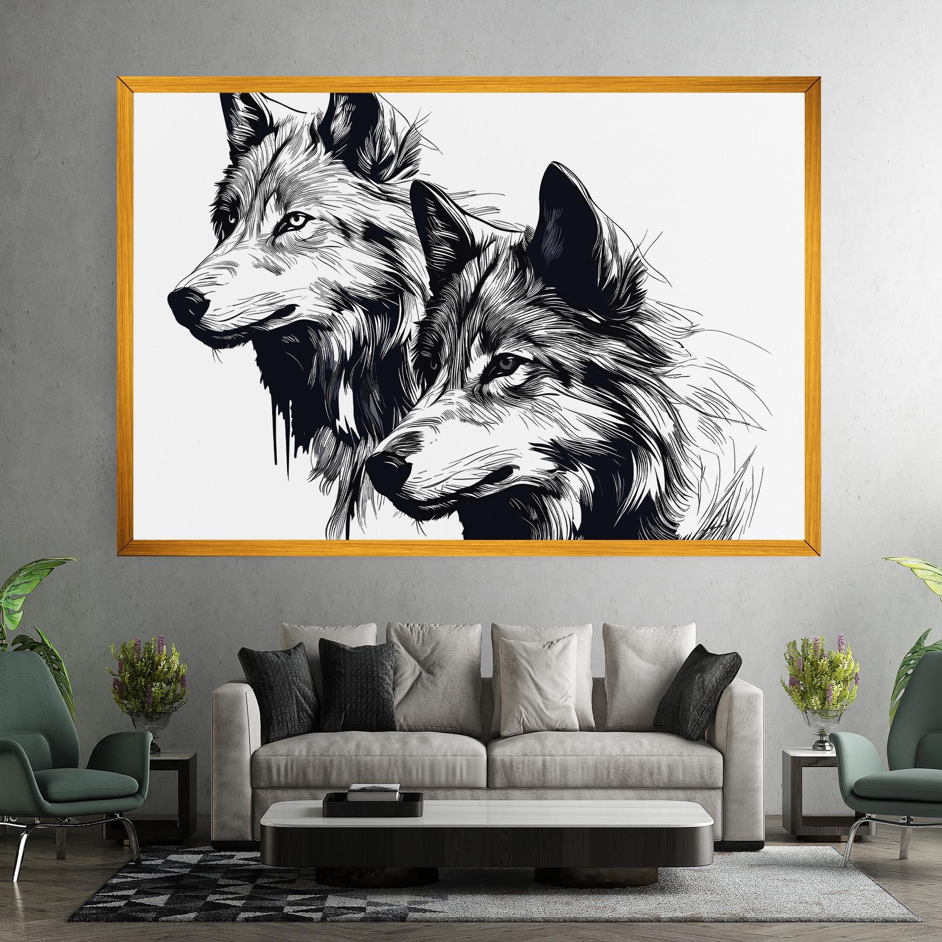 Tablou Canvas Wolf Friends mockup 7