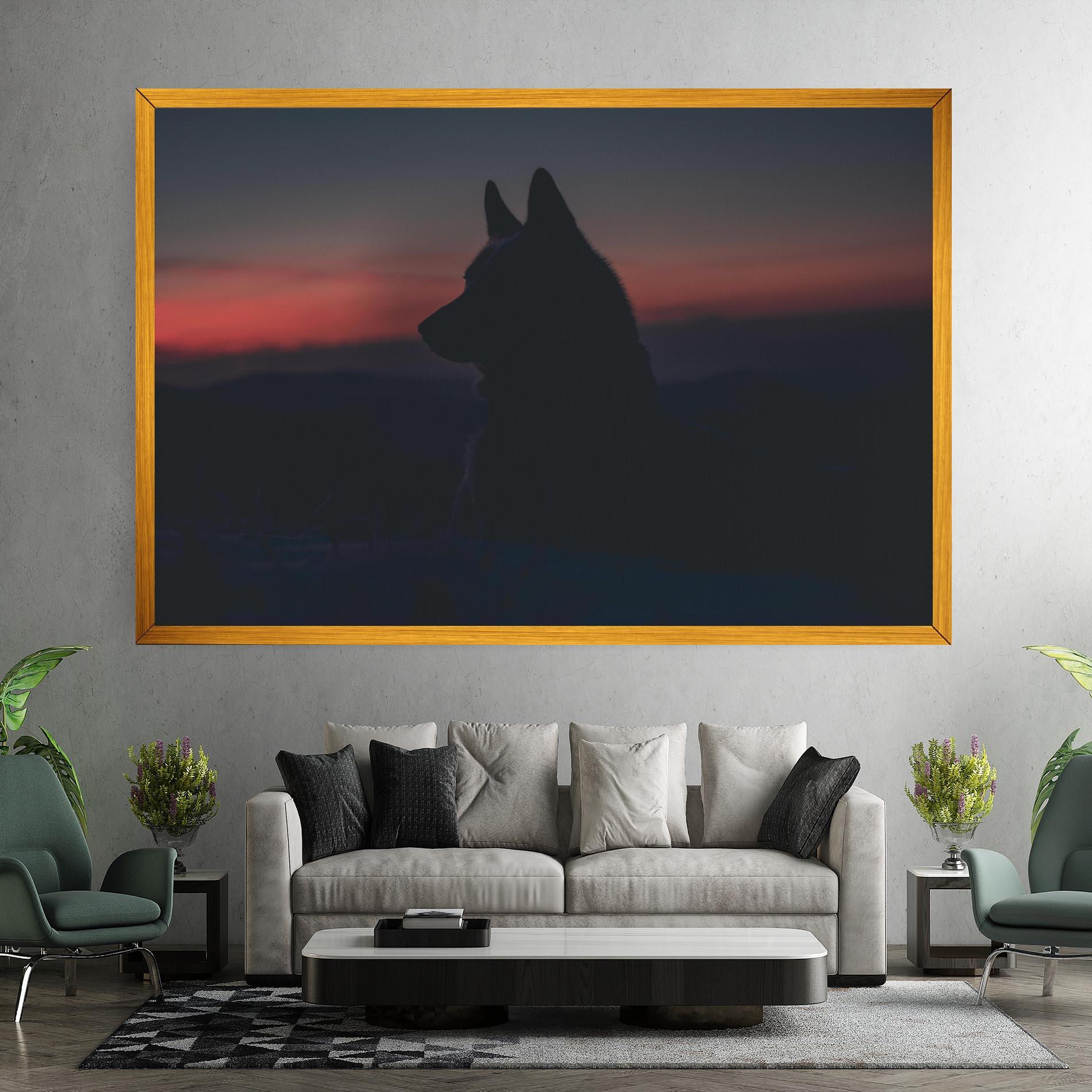 Tablou Canvas Wolf Shillouette mockup 7