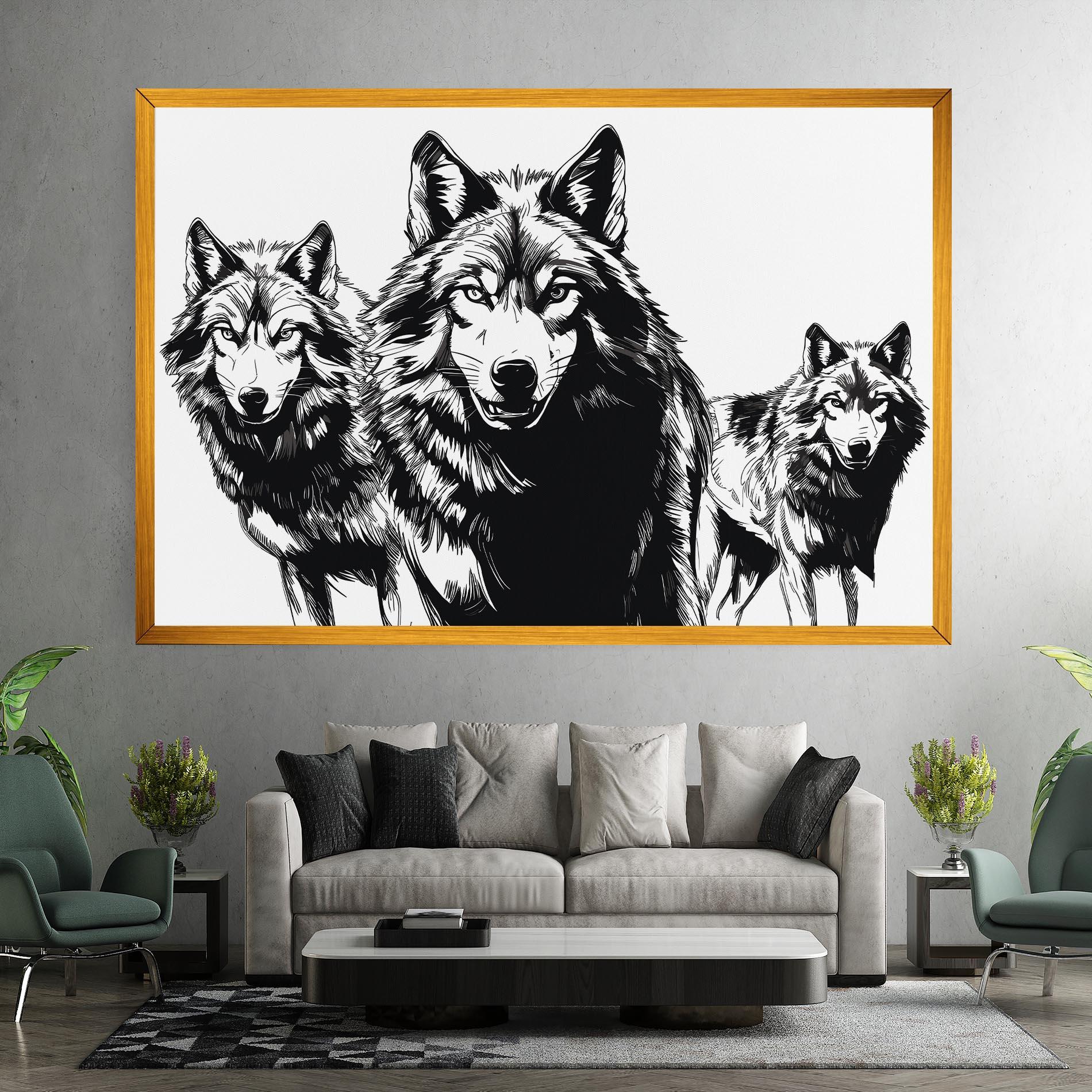 Tablou Canvas Wolves mockup 7