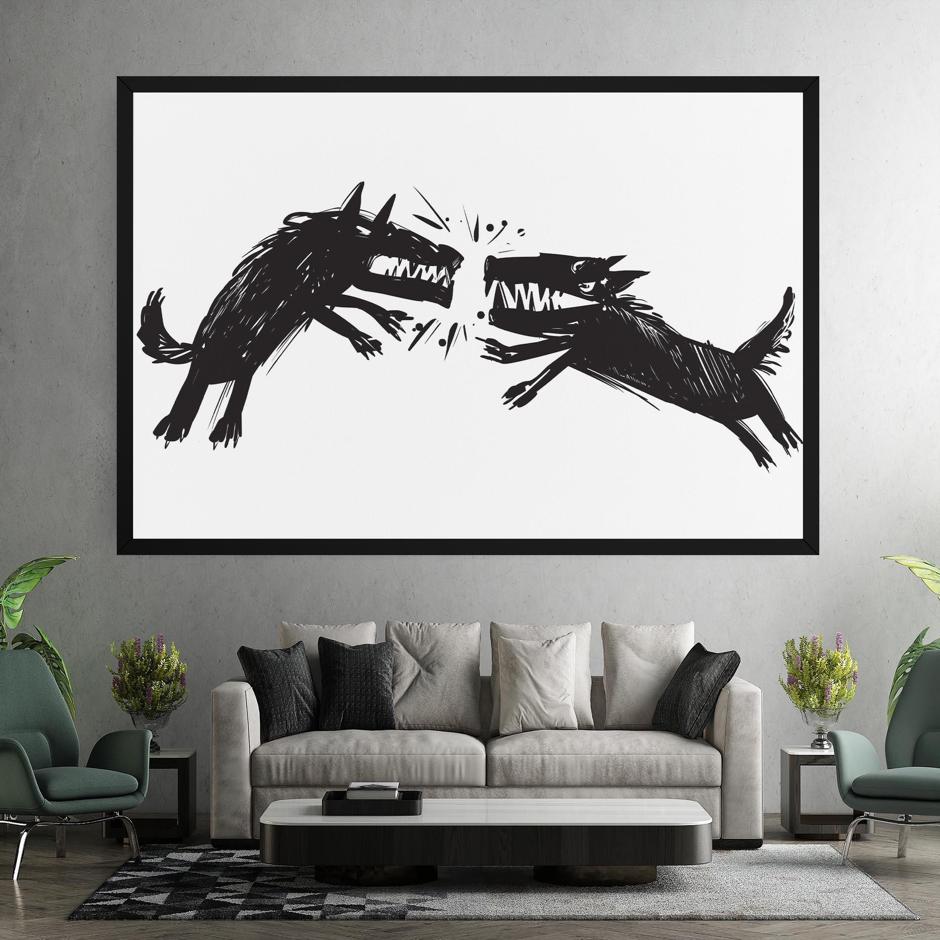 Tablou Canvas Black Wolves mockup 7