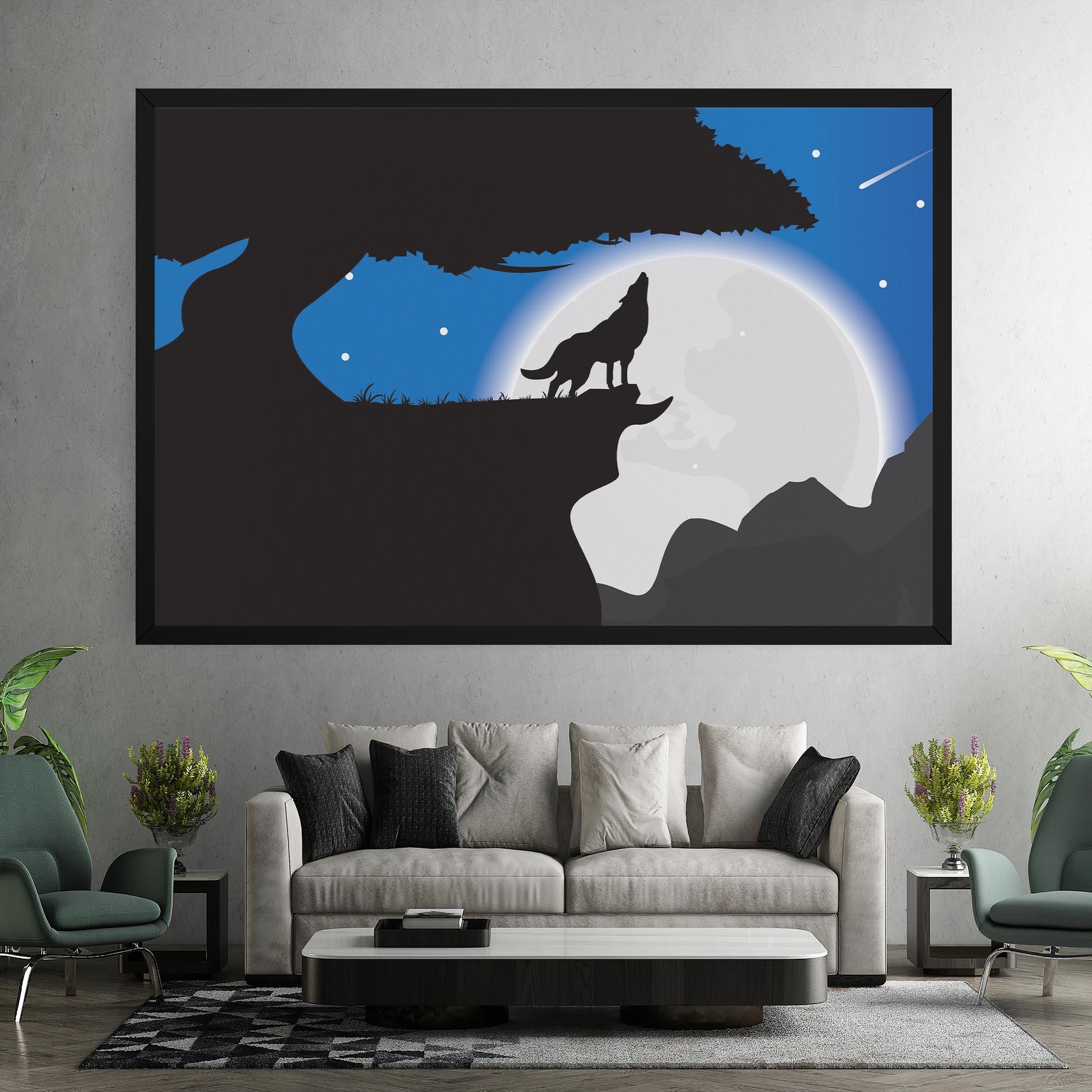 Tablou Canvas Blue Light Wolf mockup 7