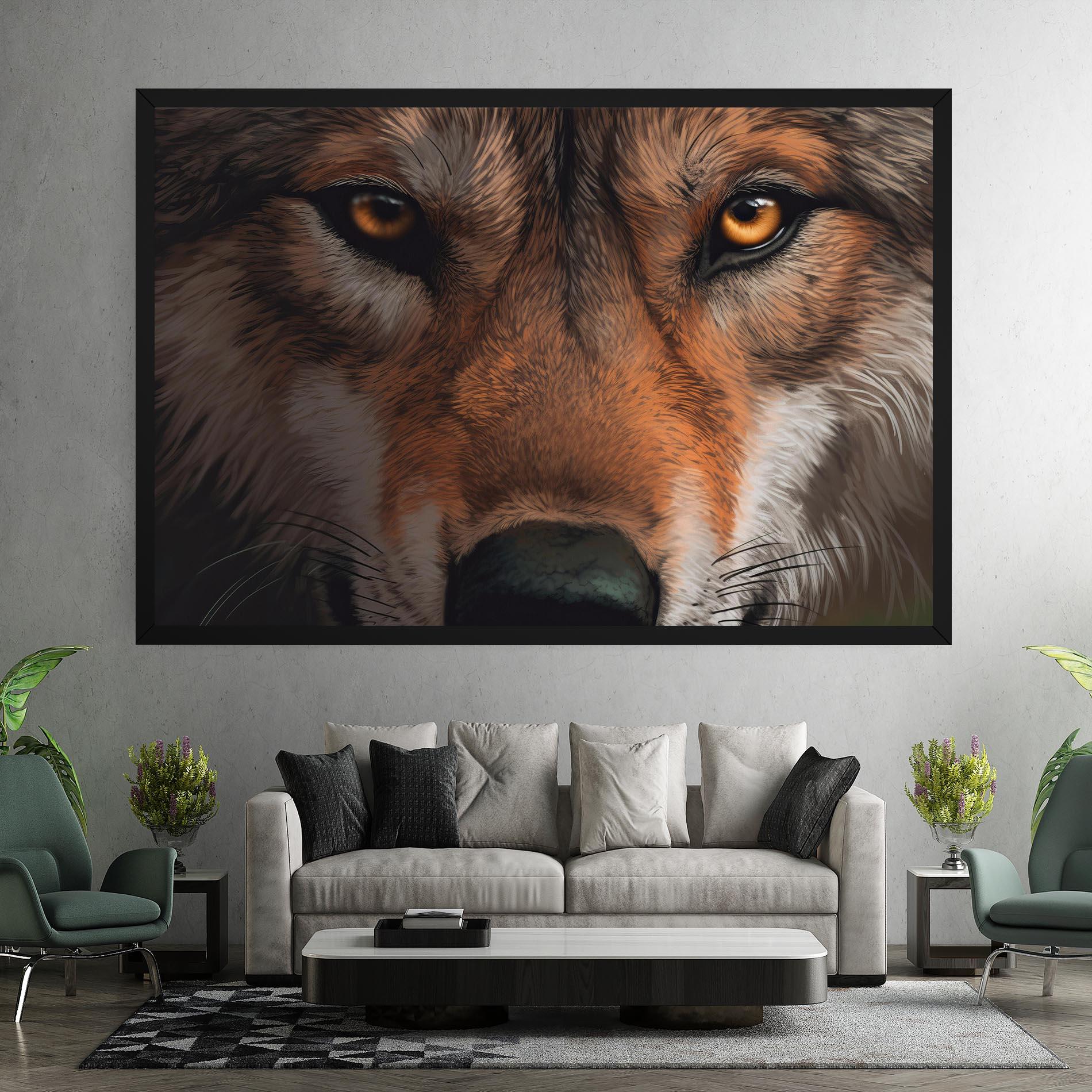 Tablou Canvas Close Up Wolf Eyes mockup 7