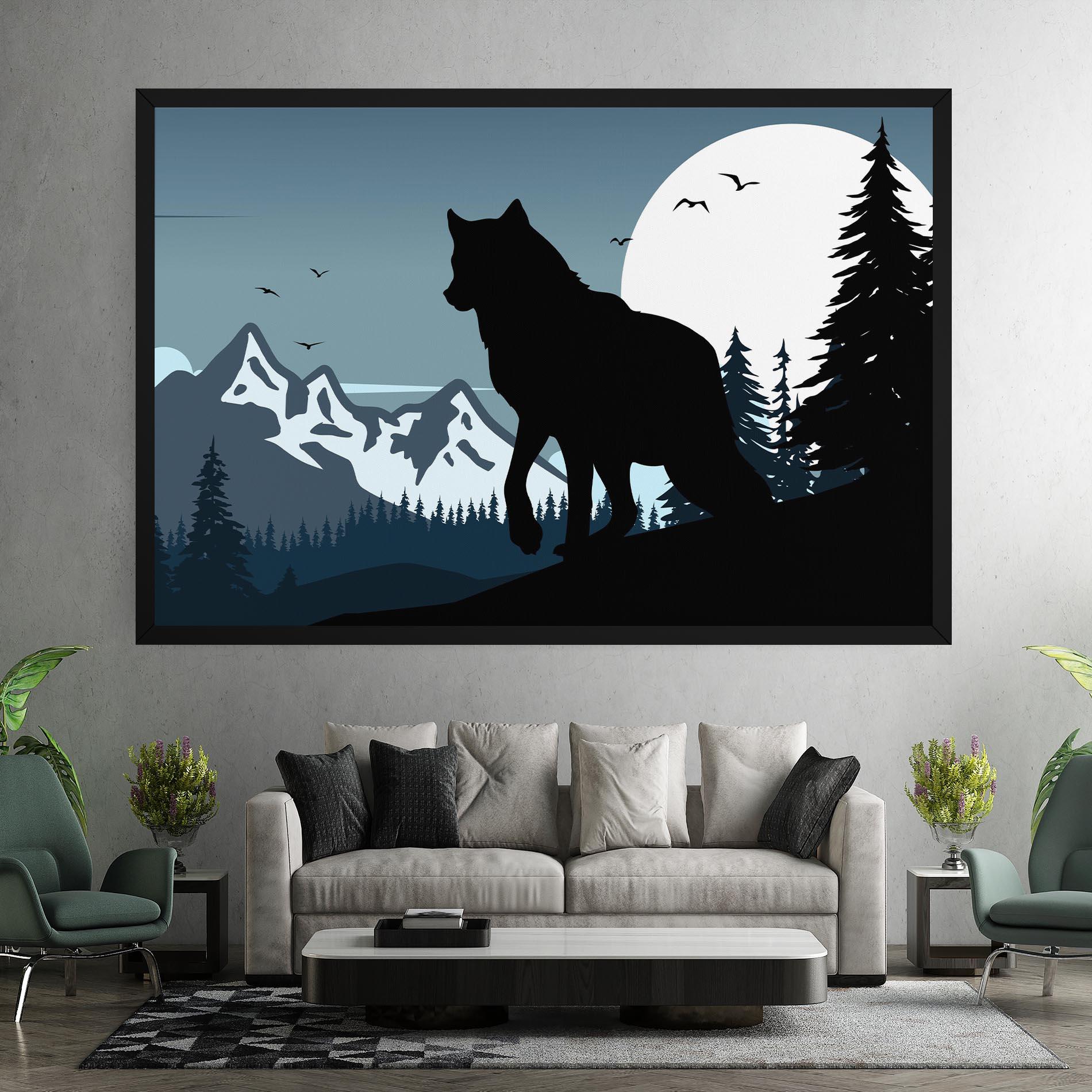 Tablou Canvas Hill Wolf mockup 7