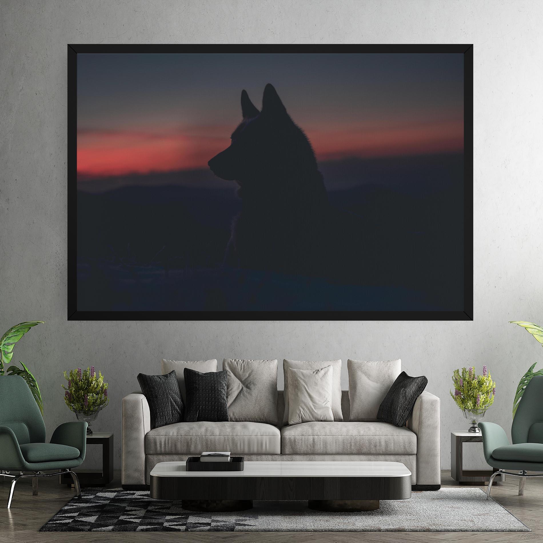 Tablou Canvas Wolf Shillouette mockup 7