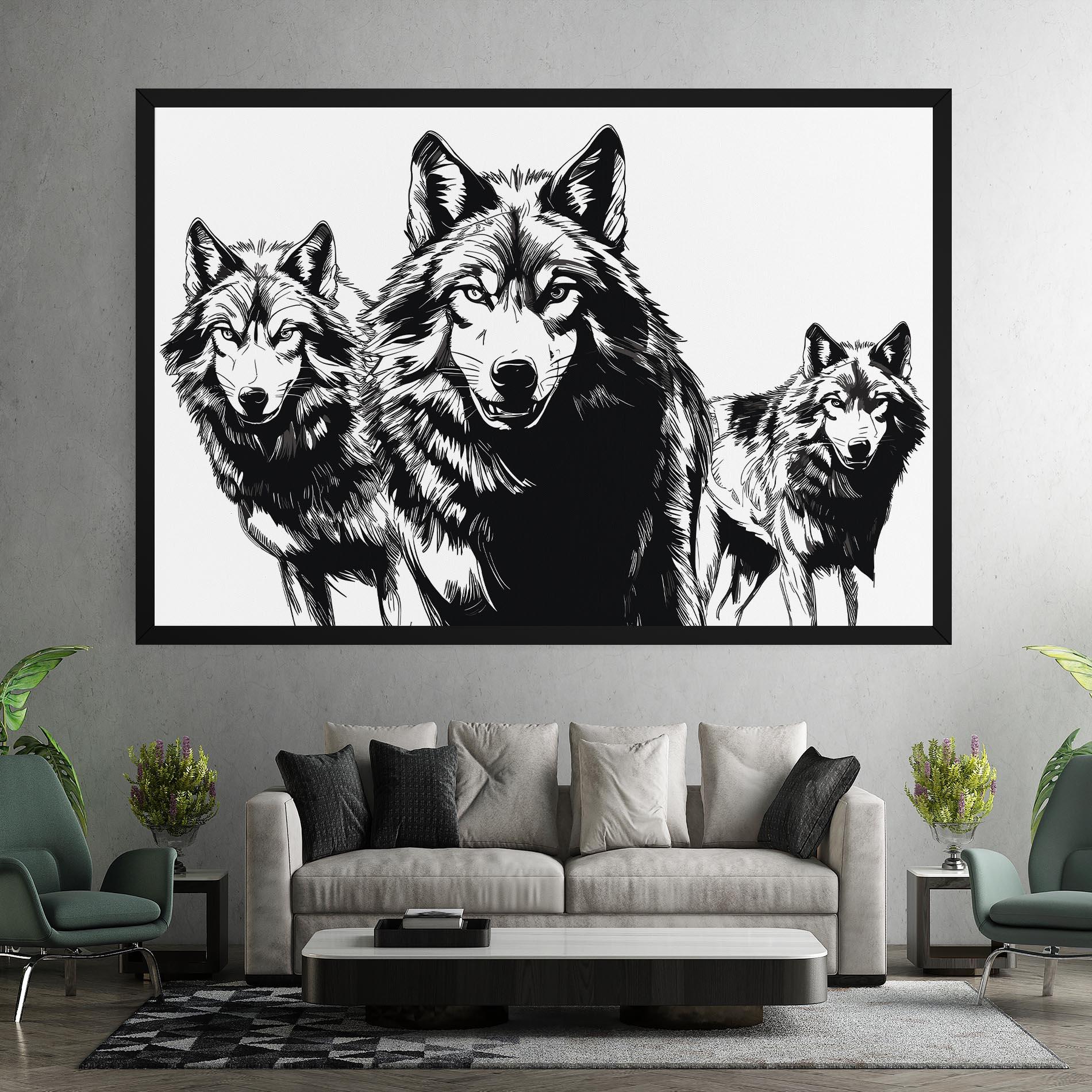 Tablou Canvas Wolves mockup 7