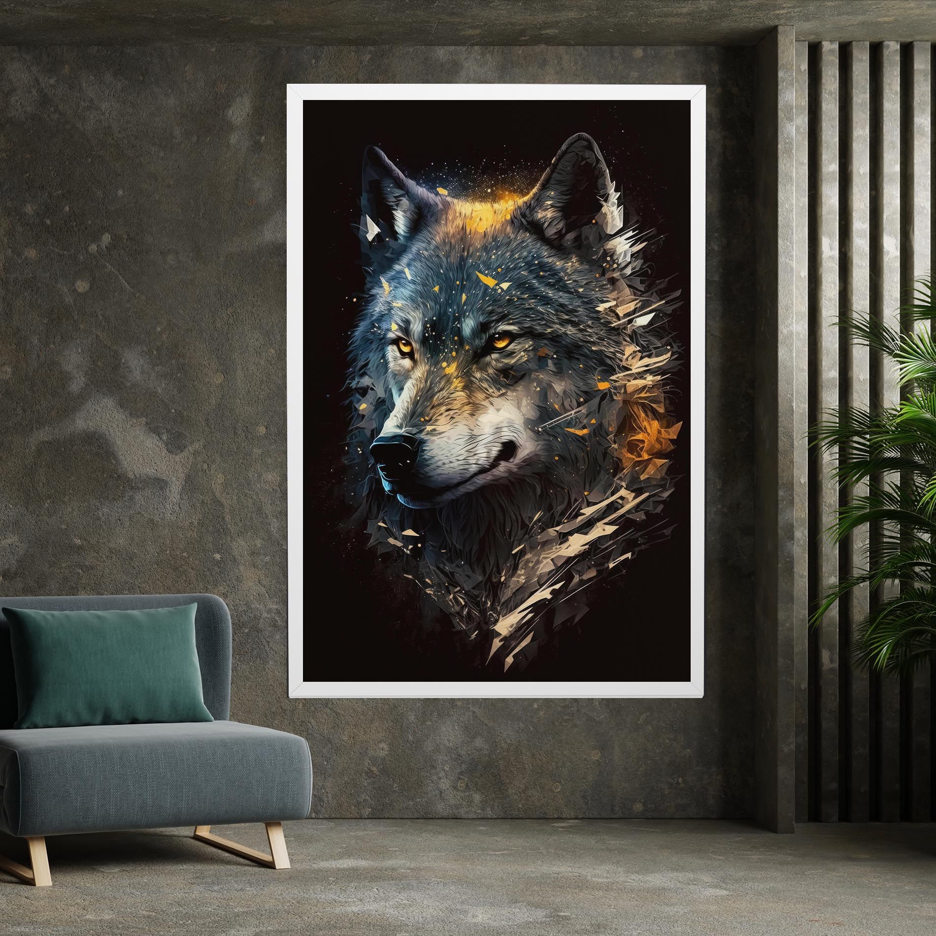 Wolf Portrait mockup 7
