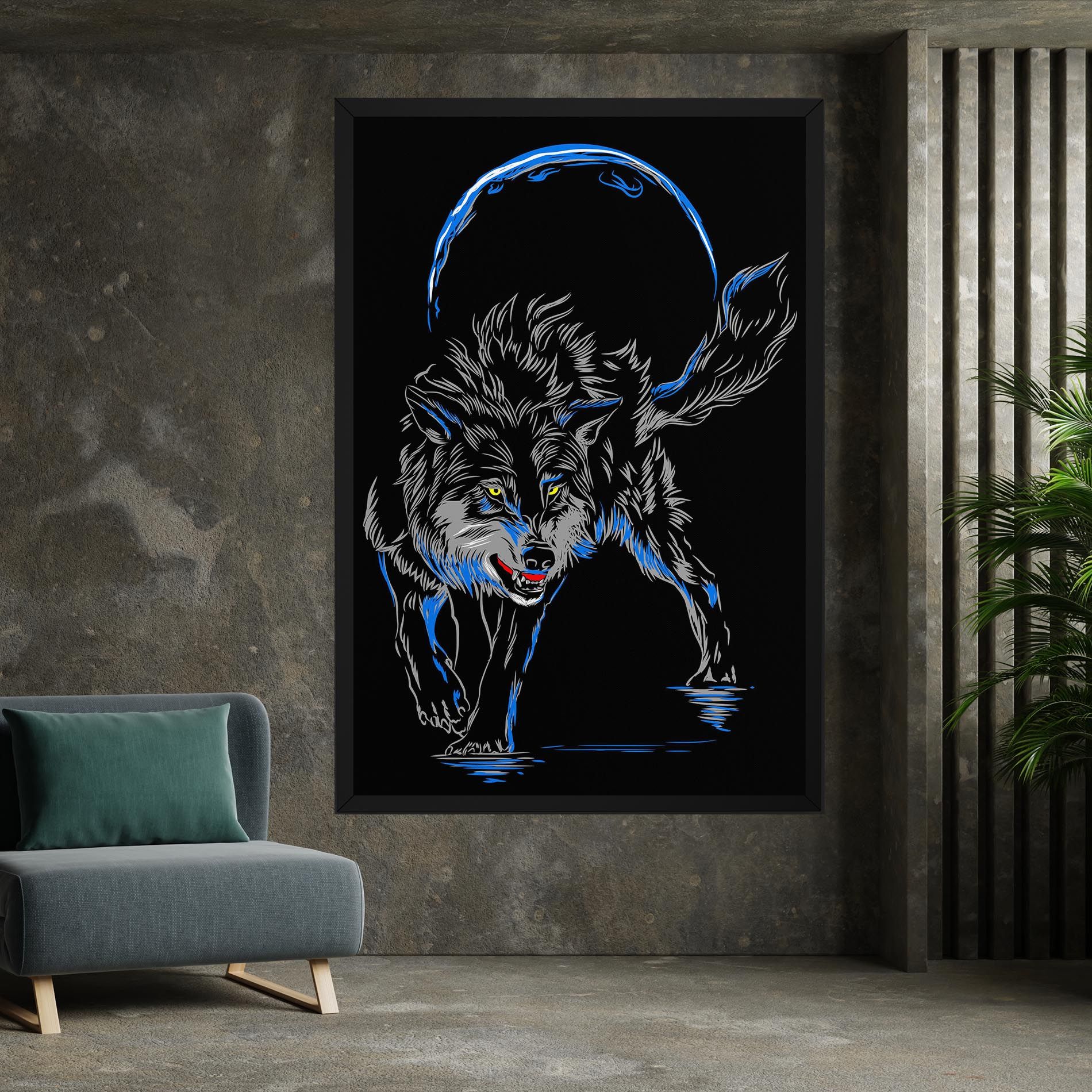 Grey Blue Wolf mockup 7
