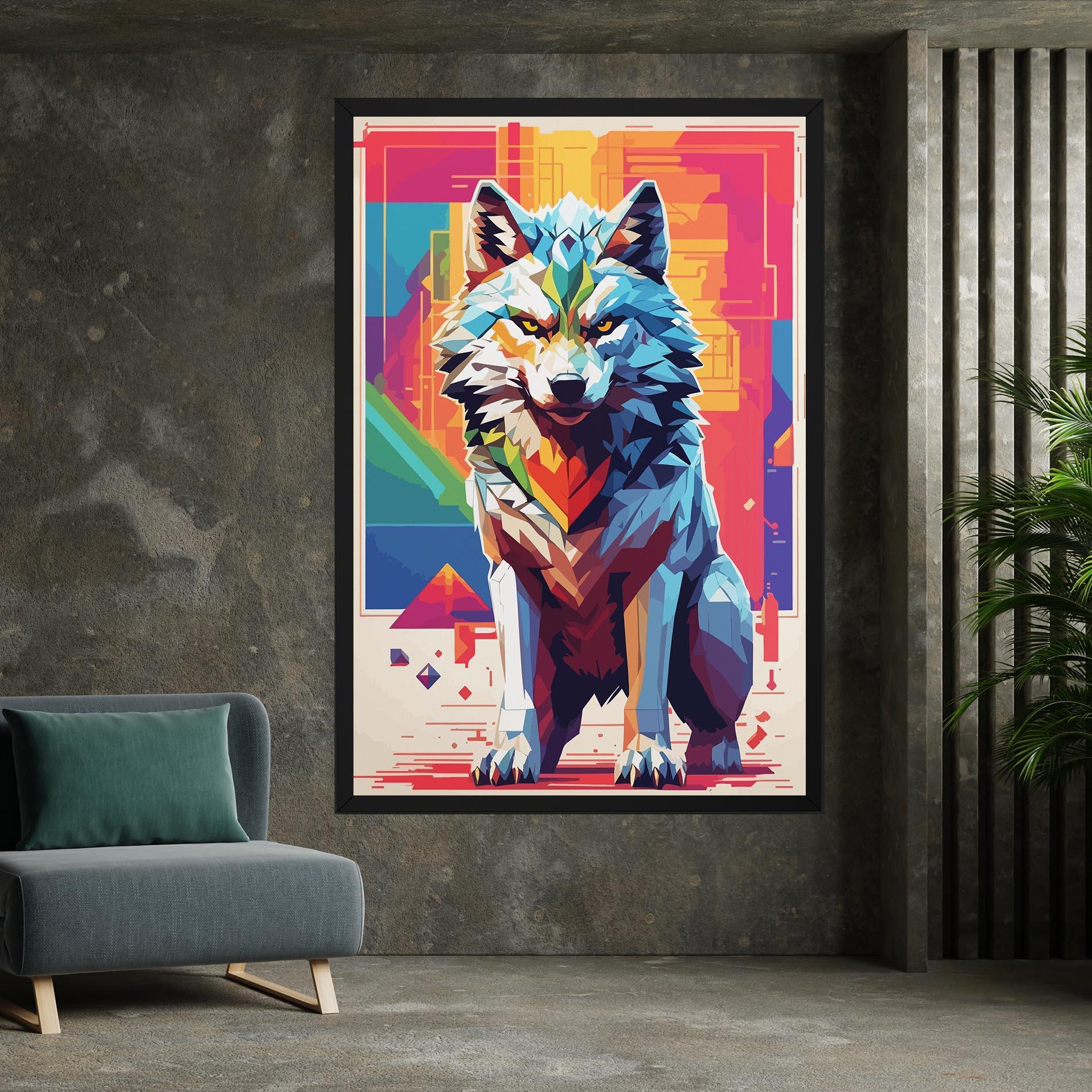 Tablou Canvas Wolf Character mockup 7