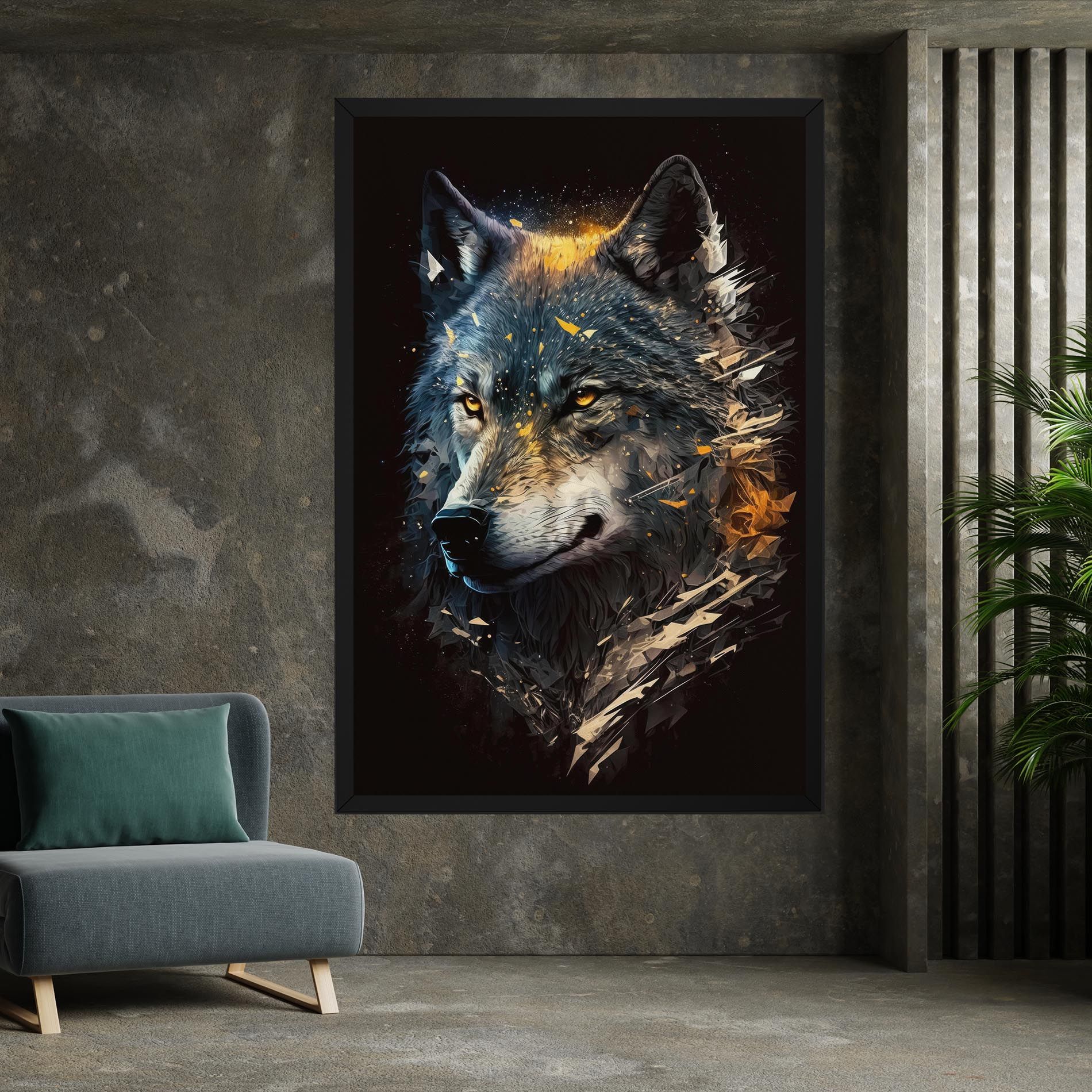 Wolf Portrait mockup 7