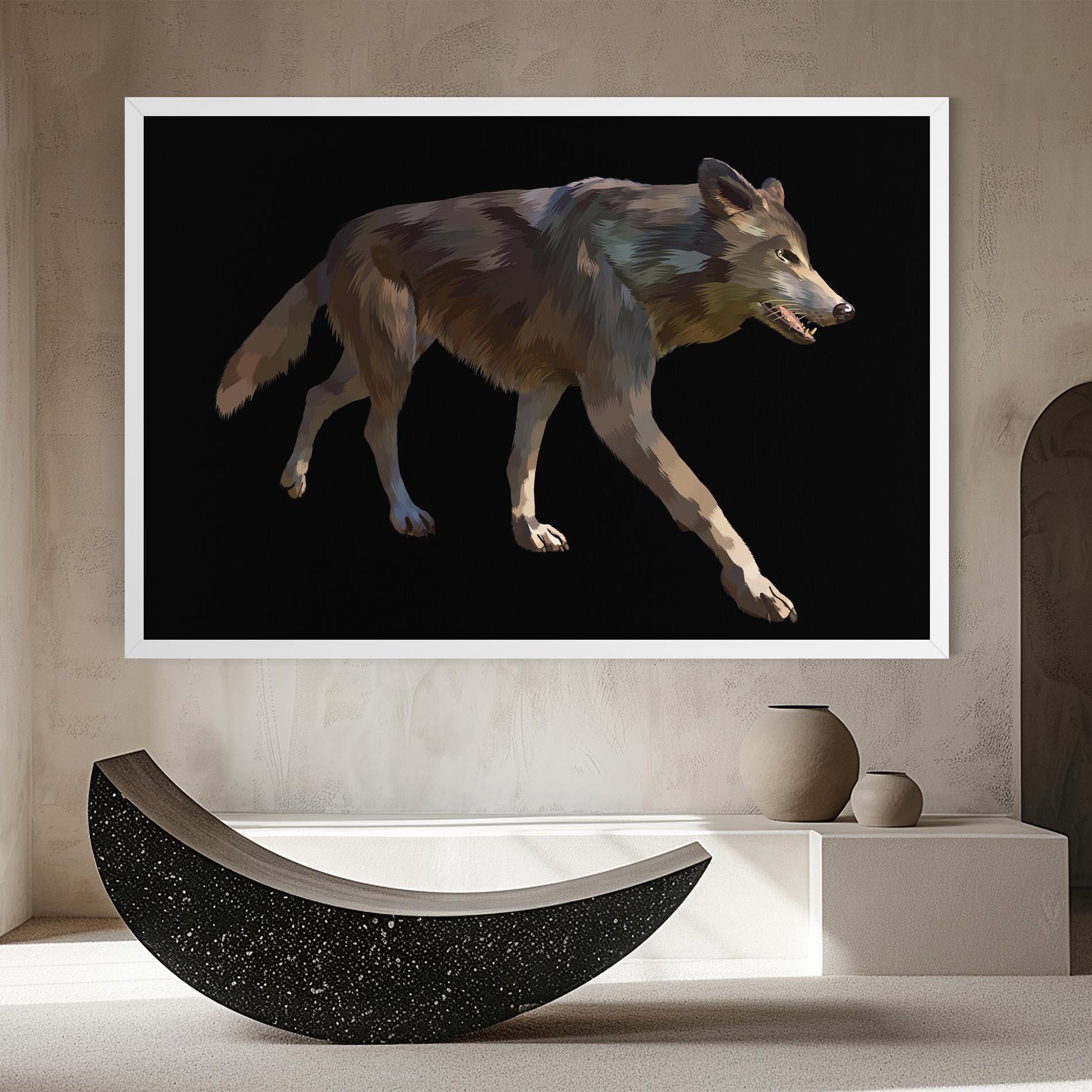 Tablou Canvas 3d Wolf mockup 8