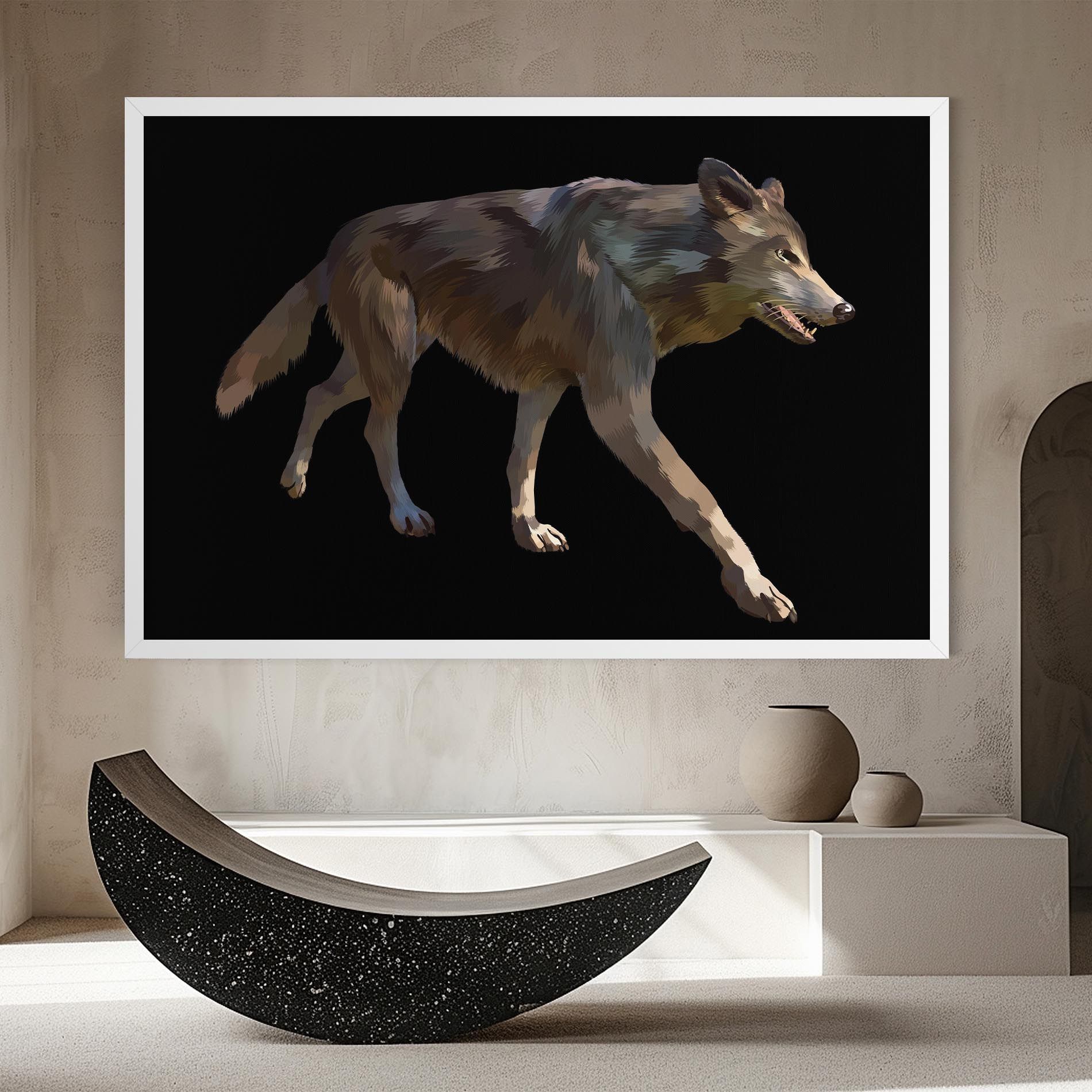3d Wolf mockup 8