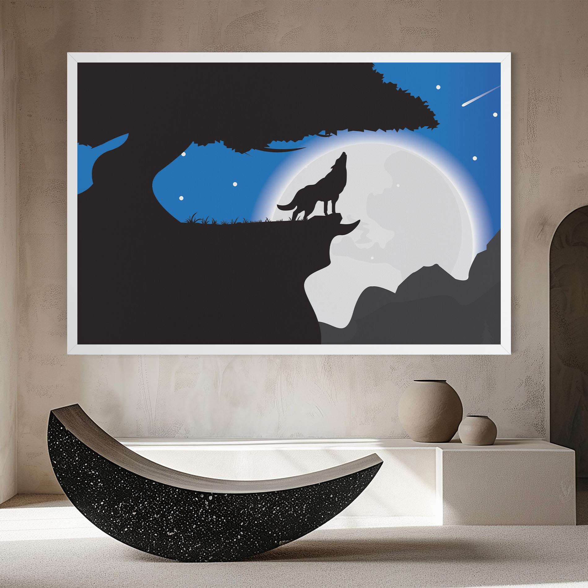 Tablou Canvas Blue Light Wolf mockup 8